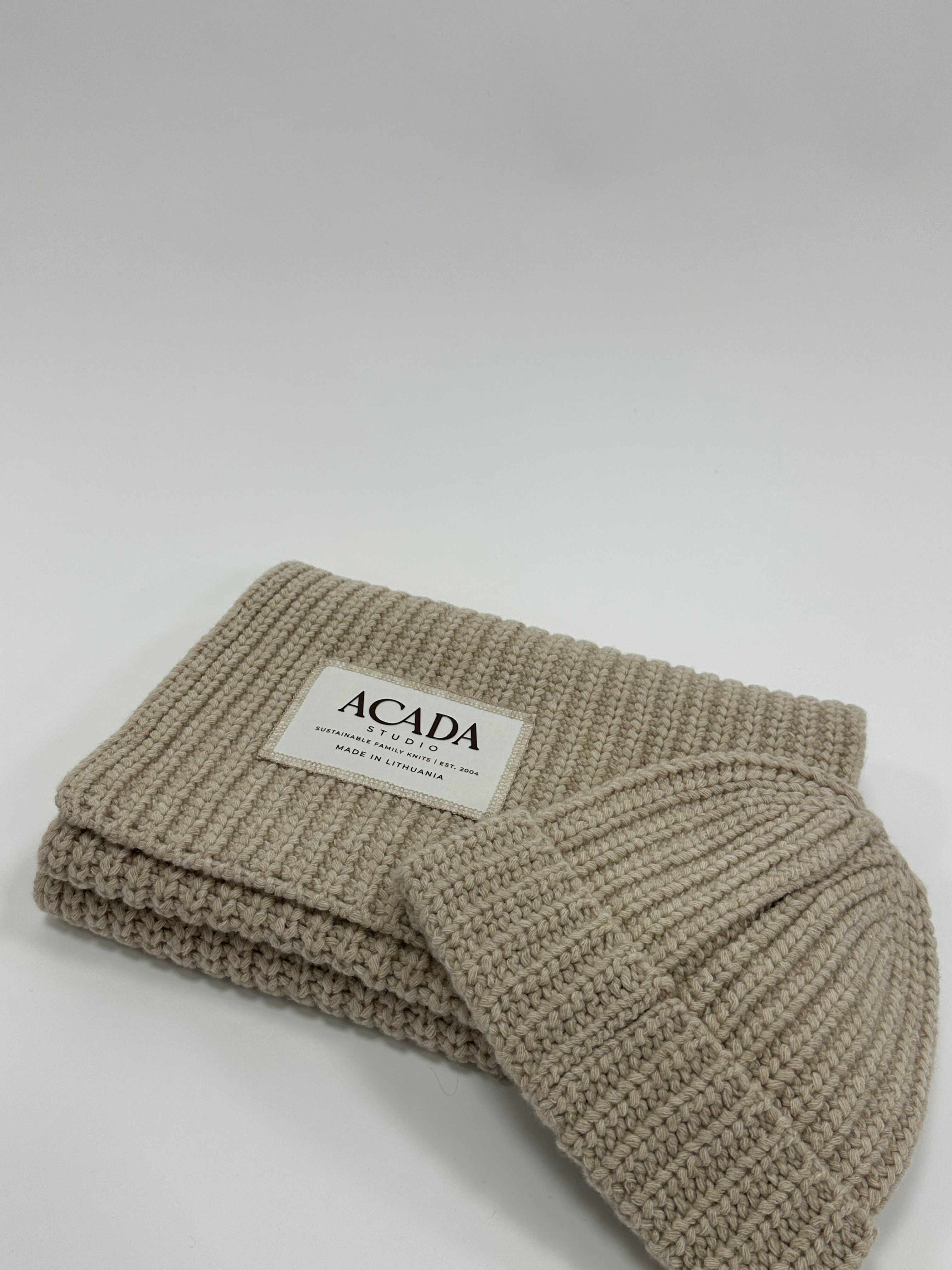 100% Merino Vilnos Šalikas Smėlio