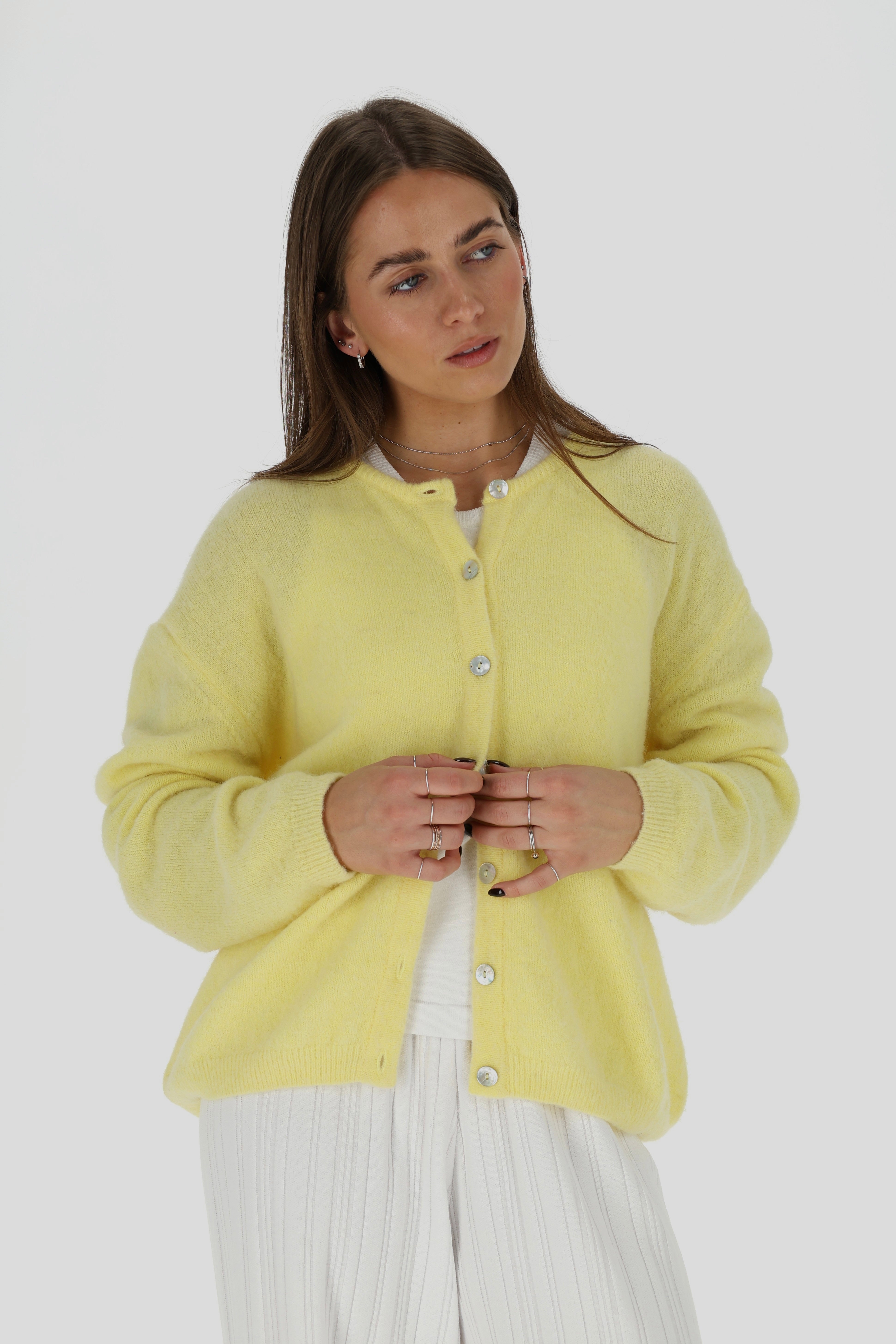 FLUFFY Alpakos Kardiganas su Sagomis