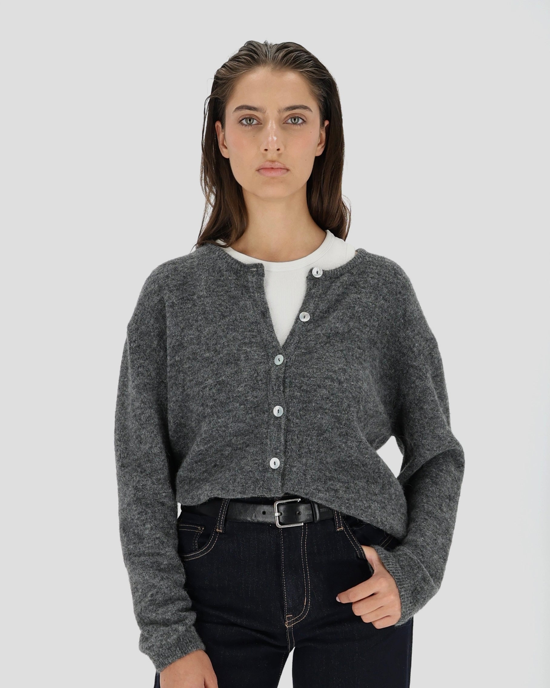 FLUFFY Alpakos Kardiganas su Sagomis