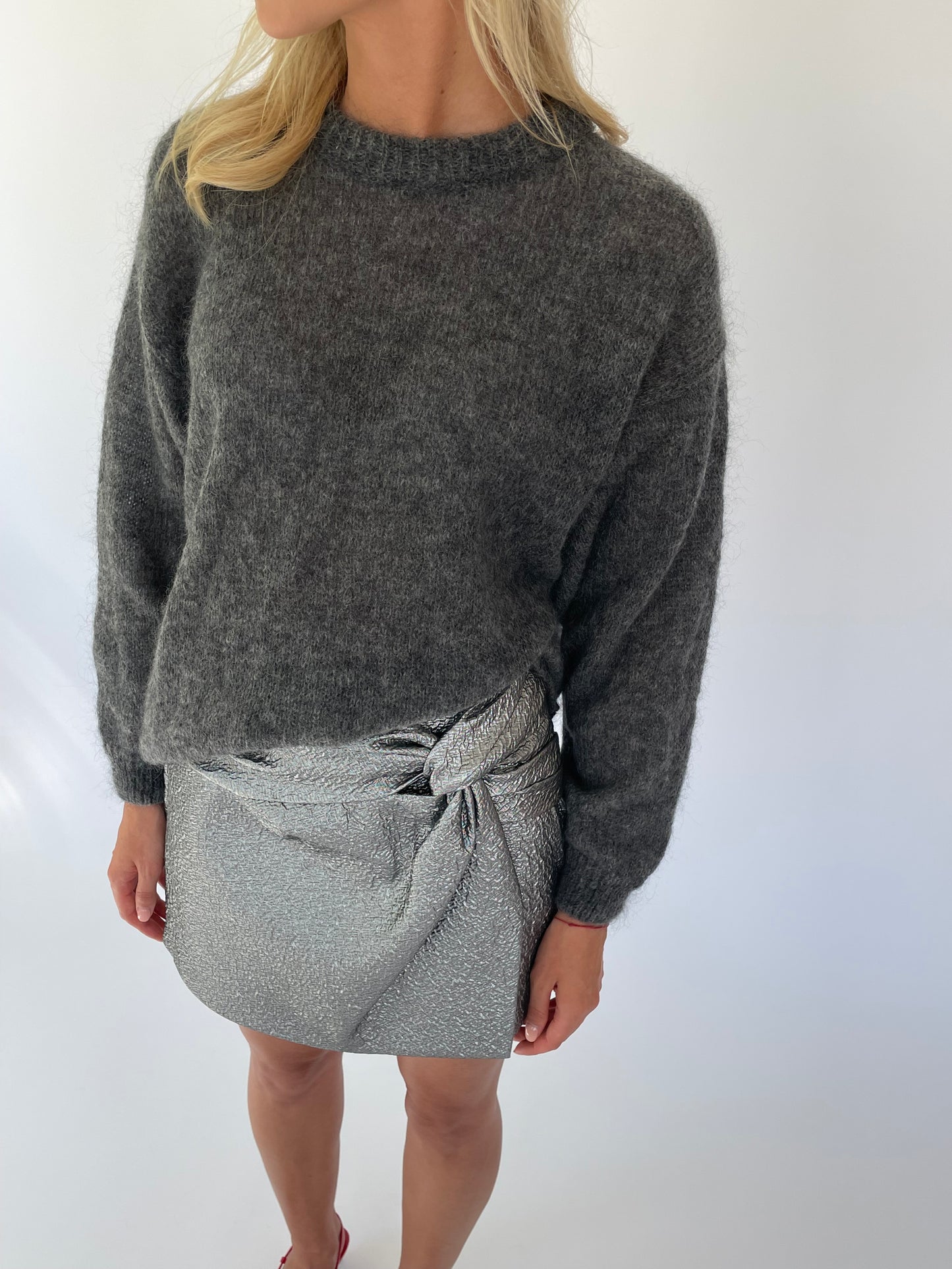 SOFT ROME Mohair and Merino Wool Sweater Dark Grey