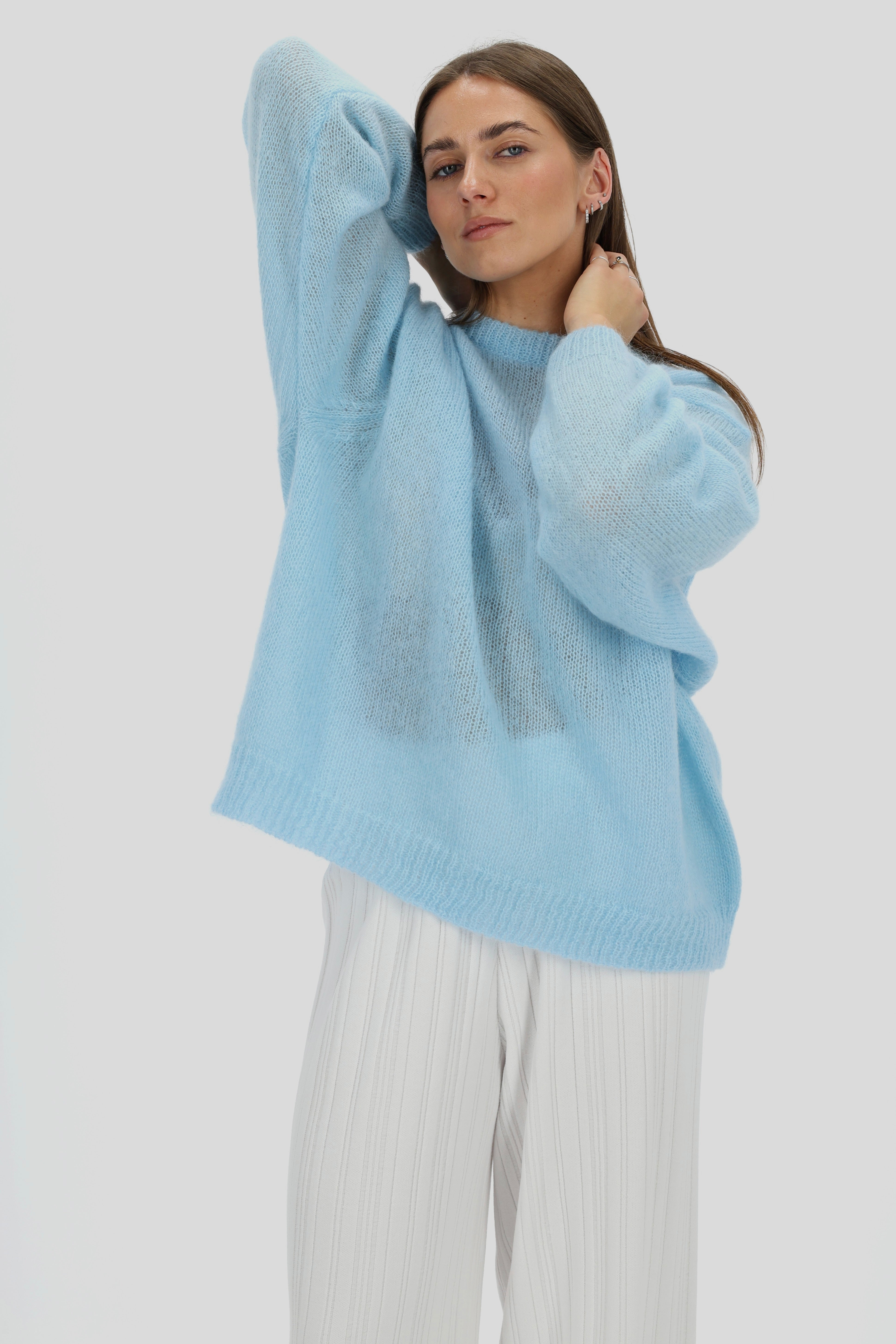 SOFT ROME Moheros ir Merino Vilnos Megztinis