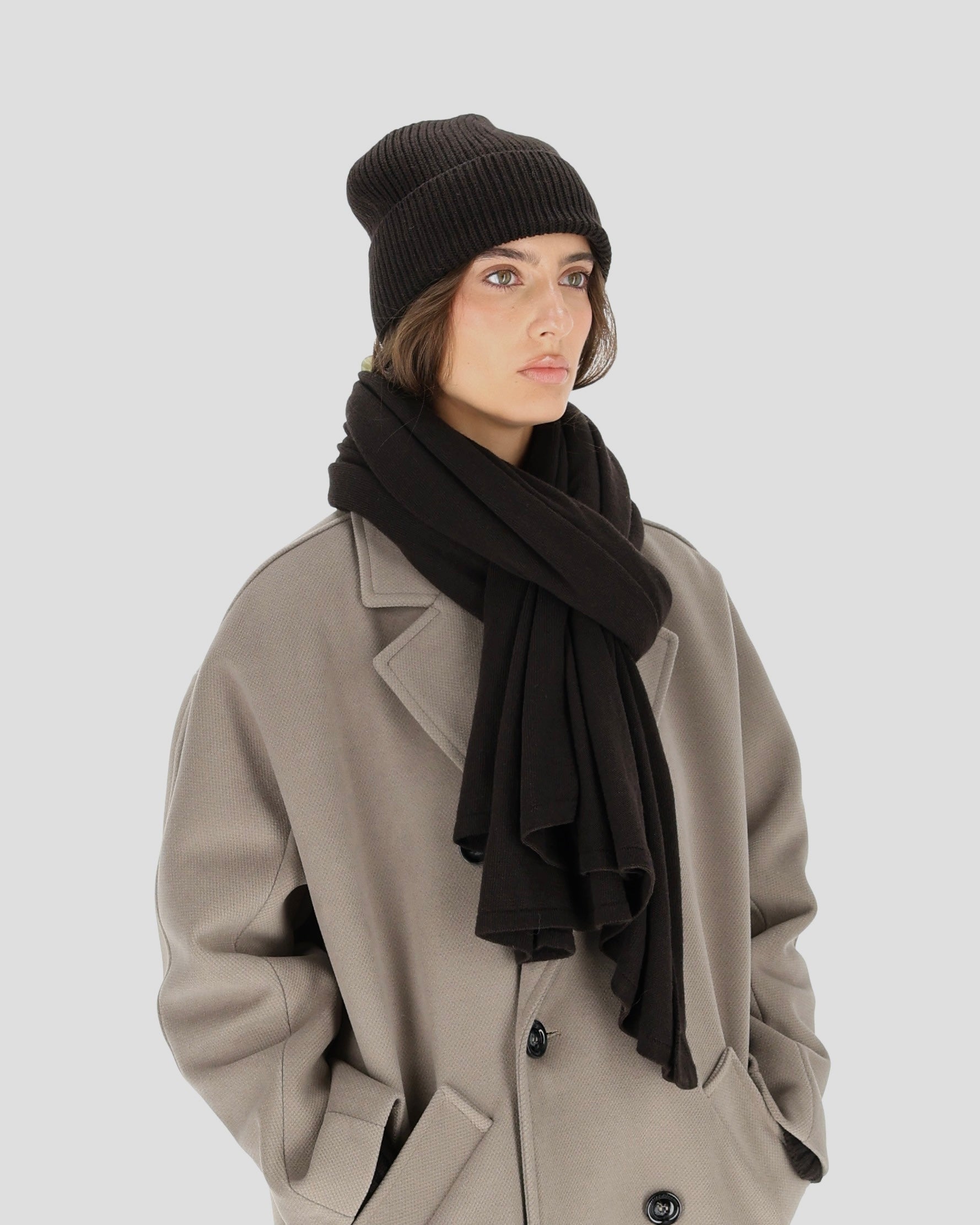 OSLO Merino Vilnos ir Kašmyro Riešinės Tamsiai Ruda