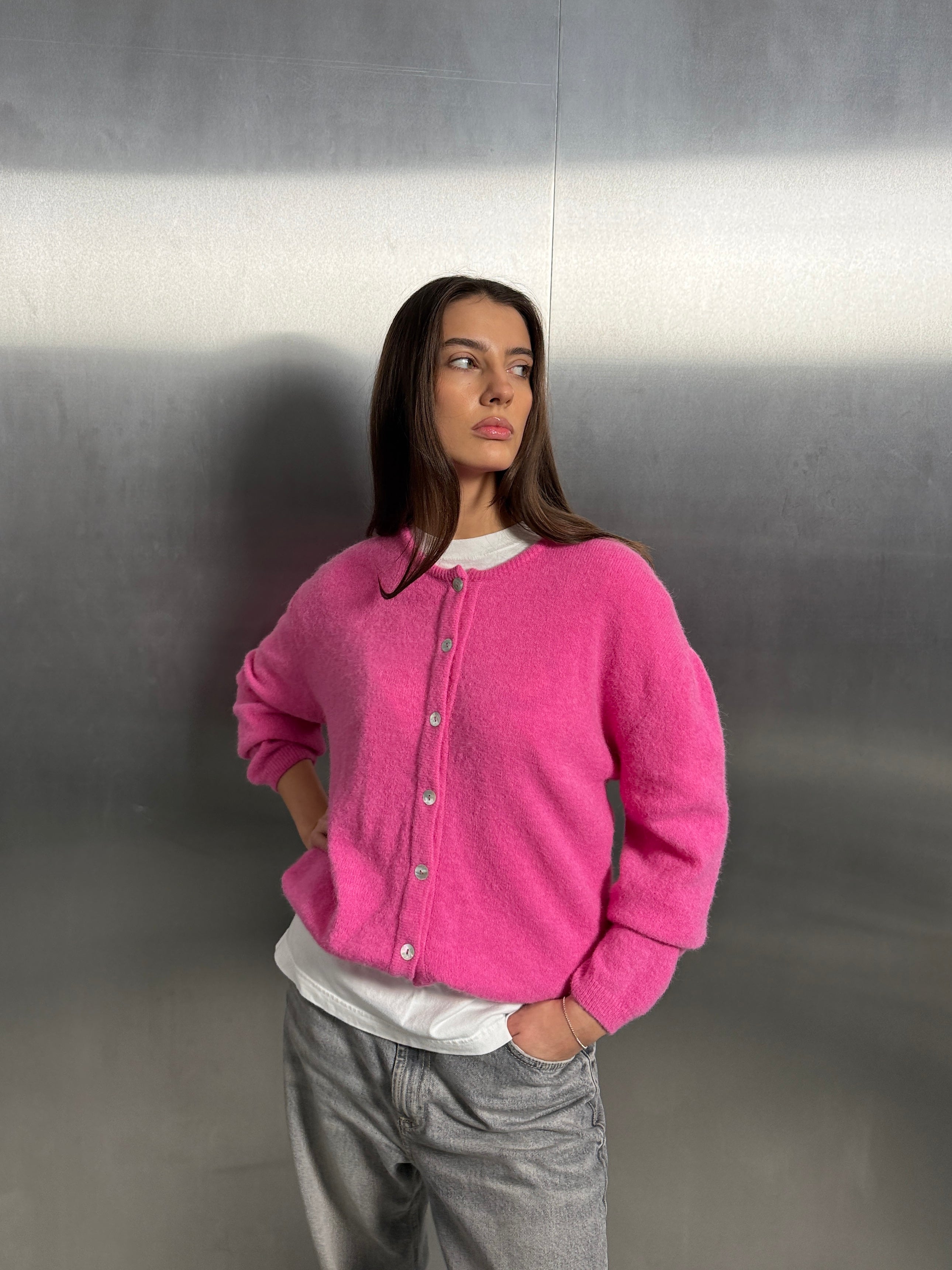 FLUFFY Alpakos Kardiganas su Sagomis