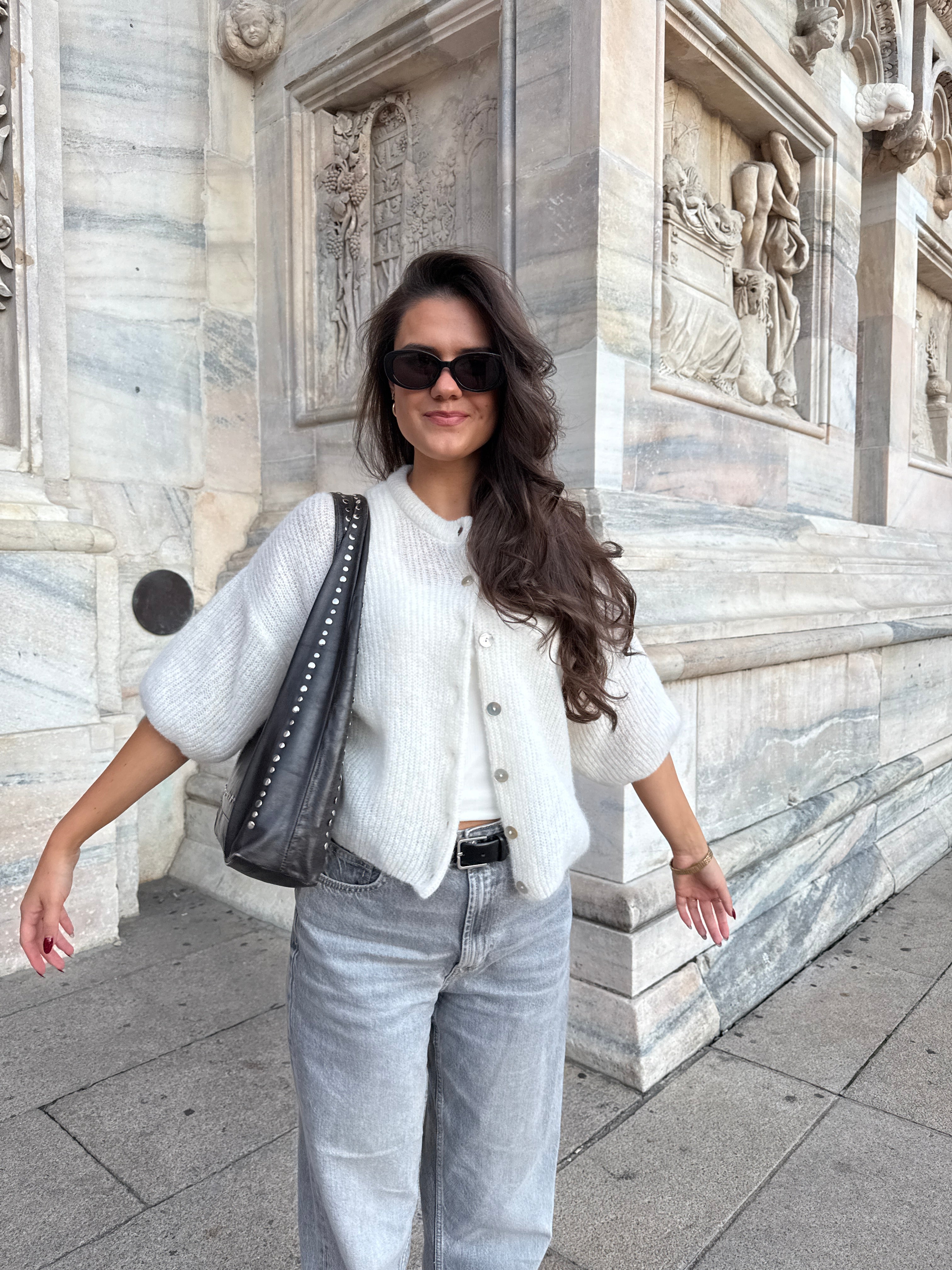 PARIS Alpakos Palaidinė Balta