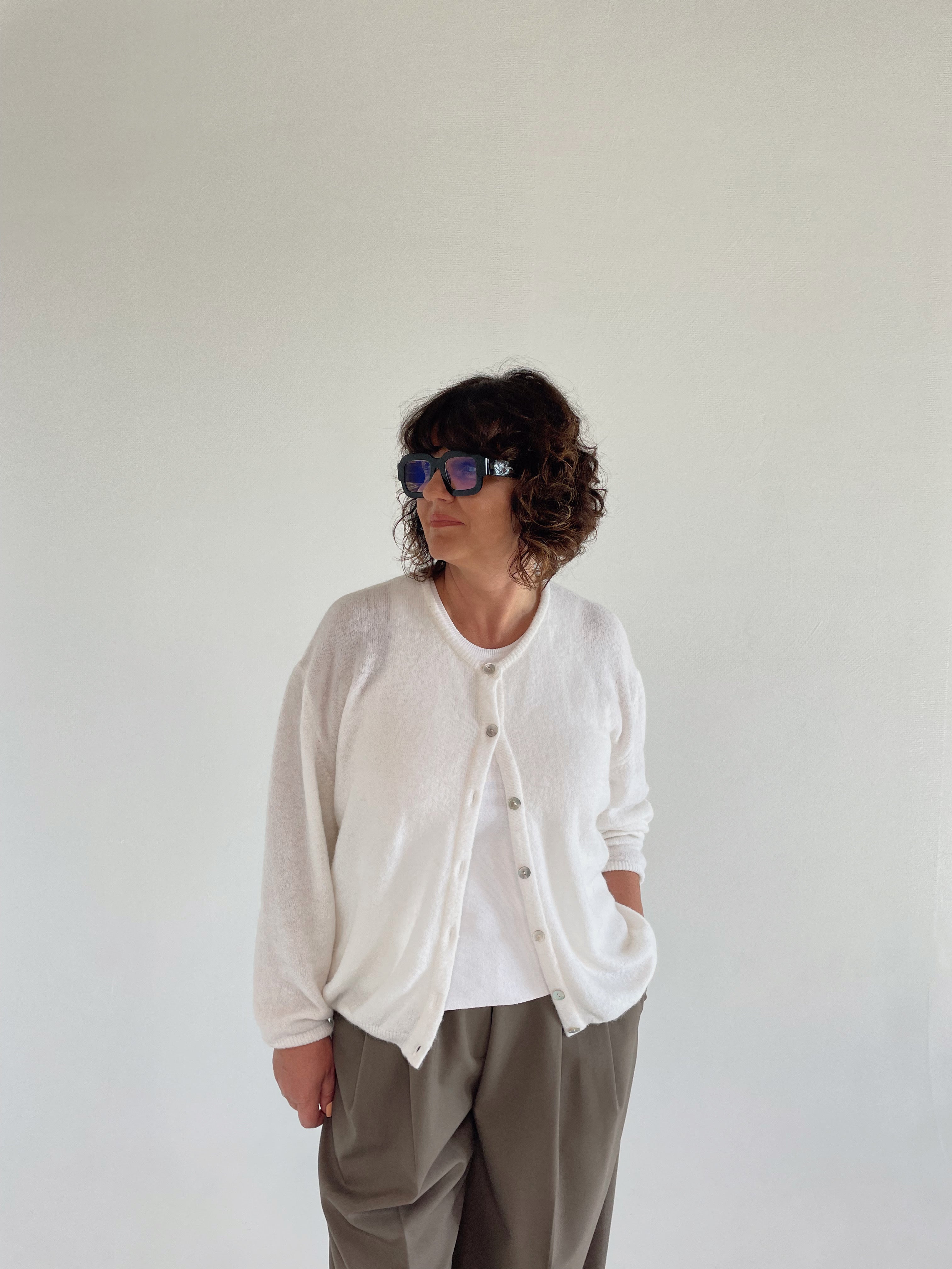 FLUFFY Alpakos Kardiganas su Sagomis