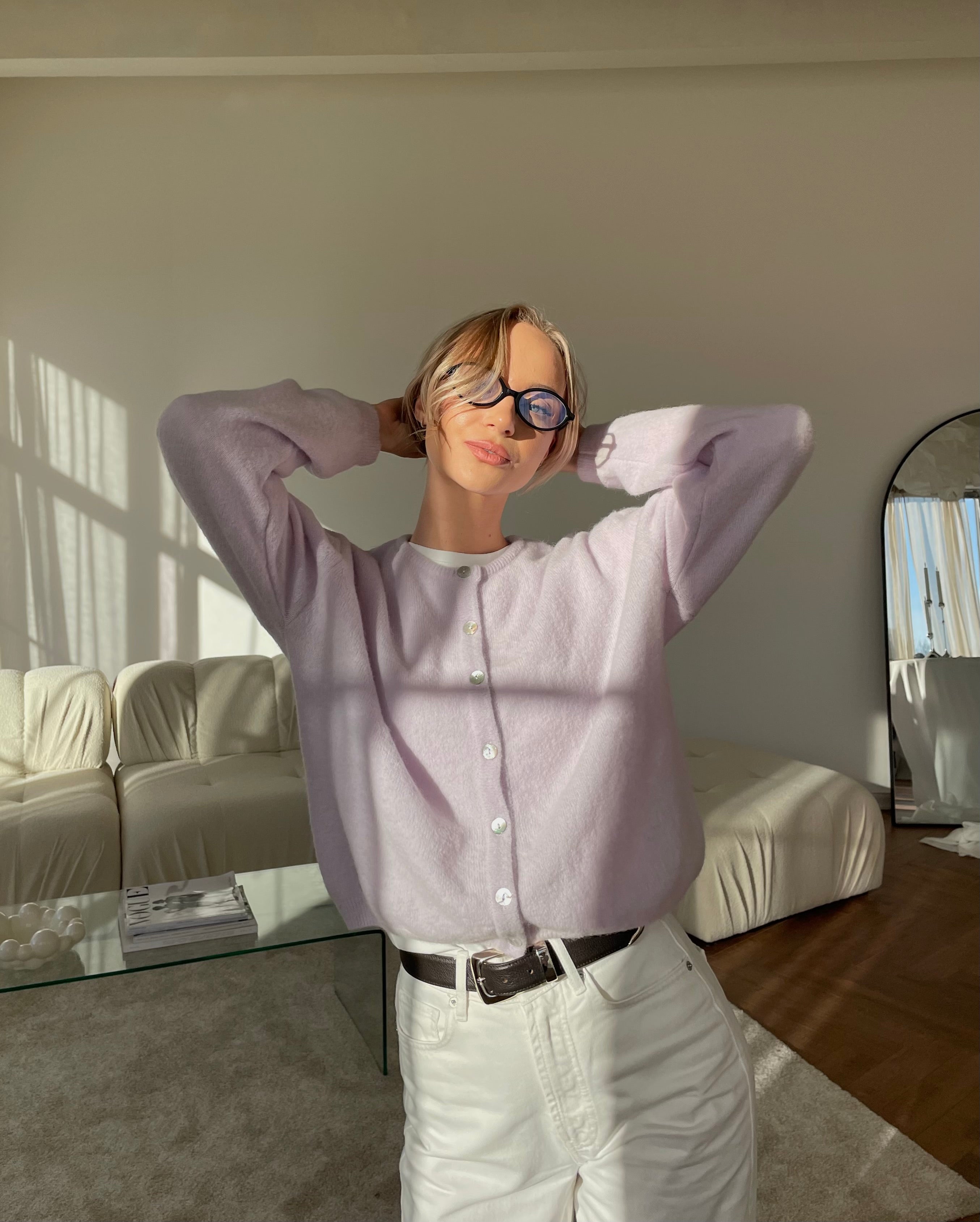 FLUFFY Alpakos Kardiganas su Sagomis