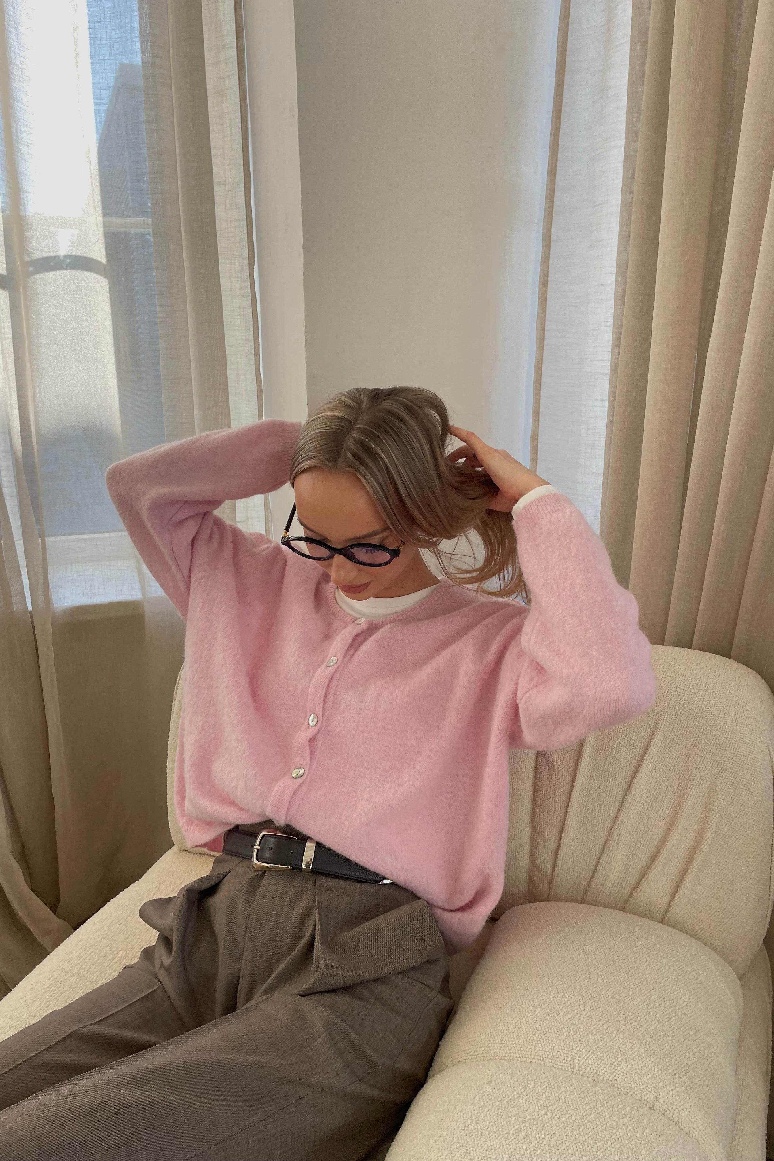 FLUFFY Alpakos Kardiganas su Sagomis