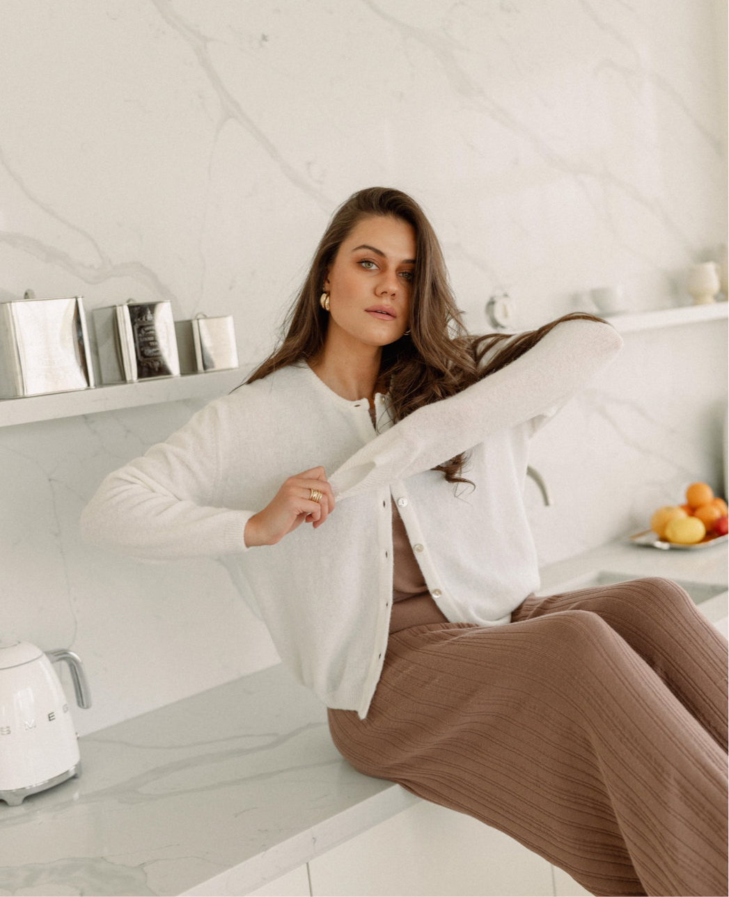 FLUFFY Alpakos Kardiganas su Sagomis