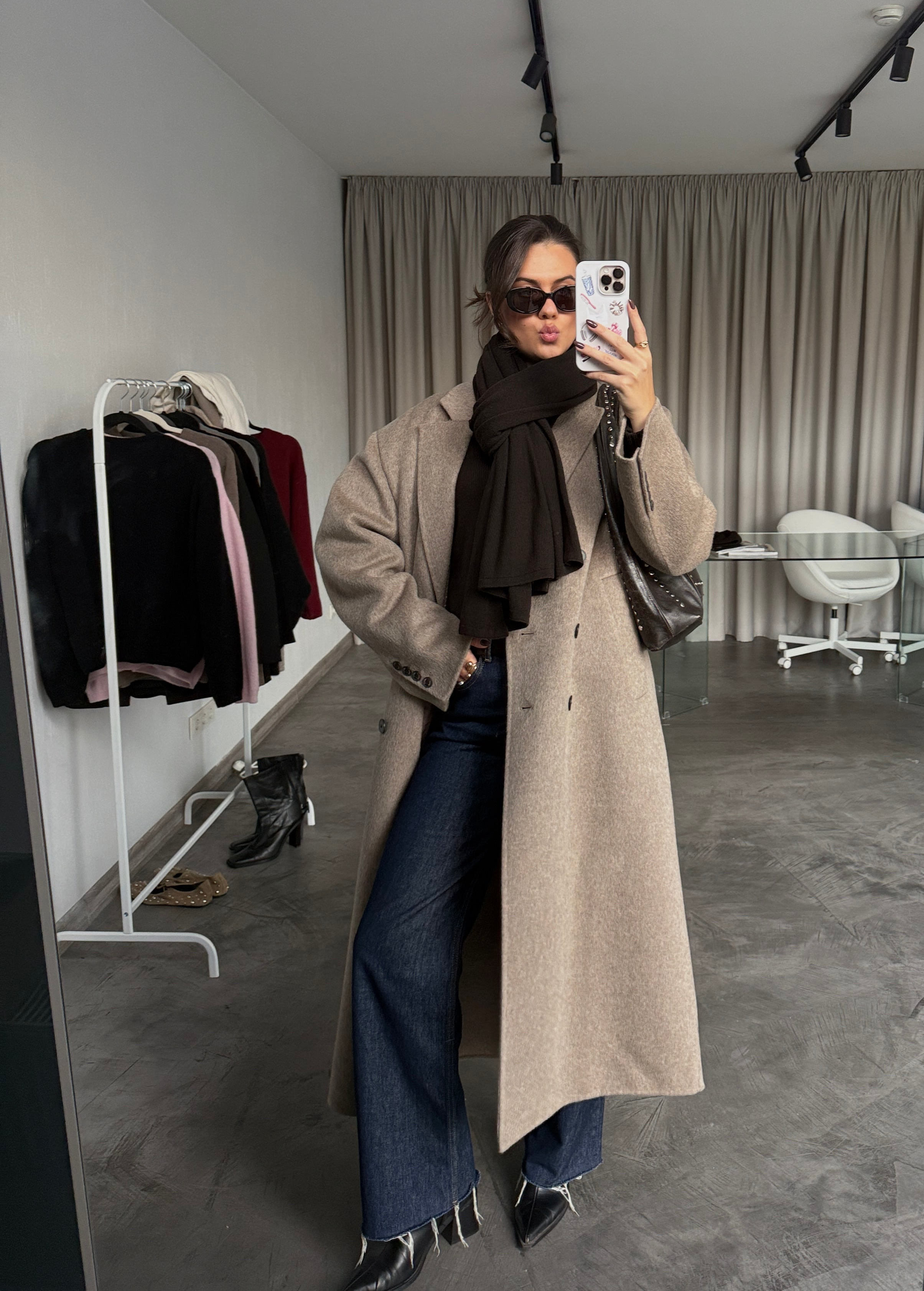 OSLO Merino Vilnos ir Kašmyro Riešinės Tamsiai Ruda