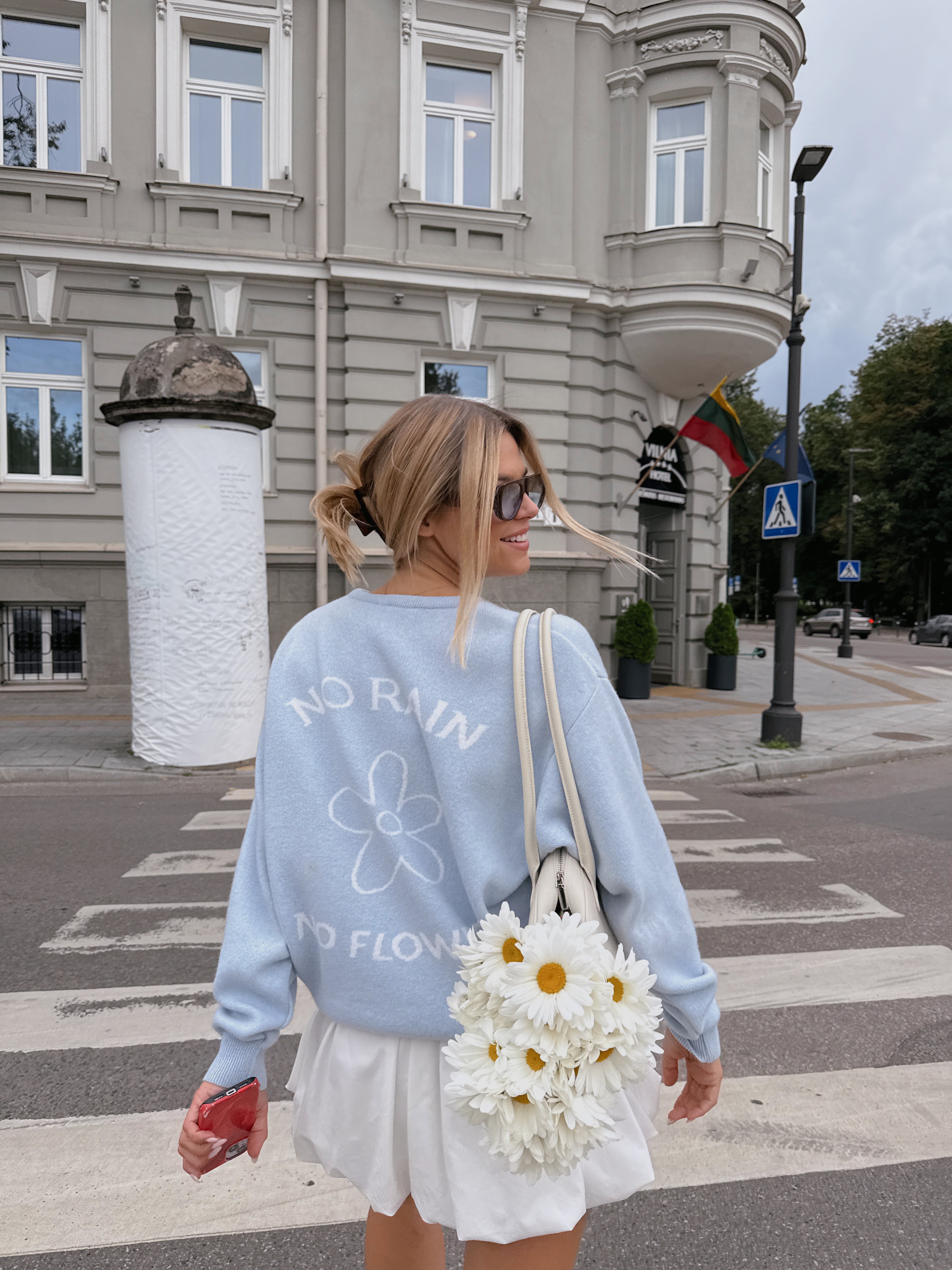 FLOWER Kašmyro ir Merino Vilnos Megztinis