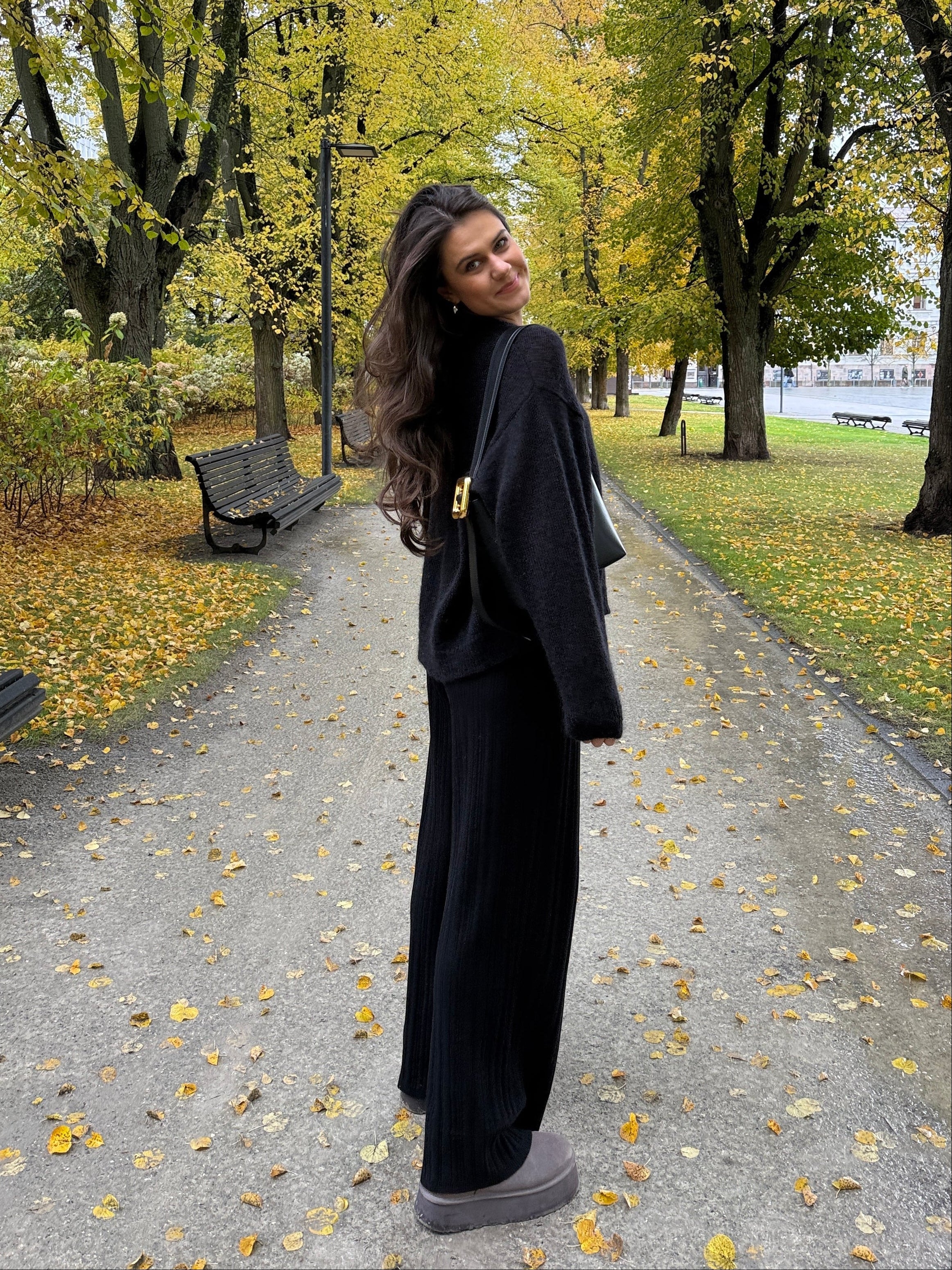 Copenhagen Viscose Pants and Soft Rome Mohair Sweater Two-Piece Suit