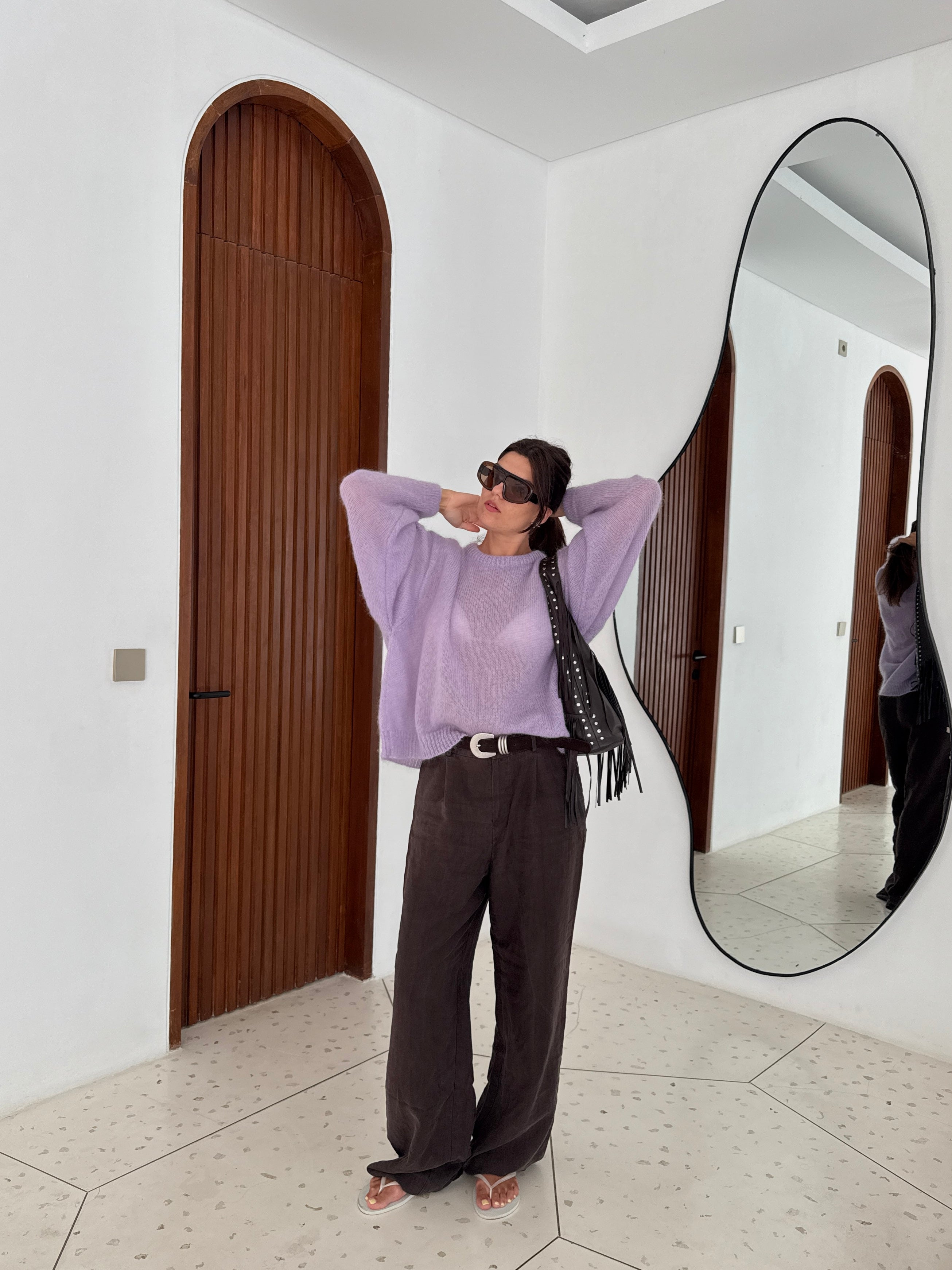 SOFT ROME Moheros ir Merino Vilnos Megztinis