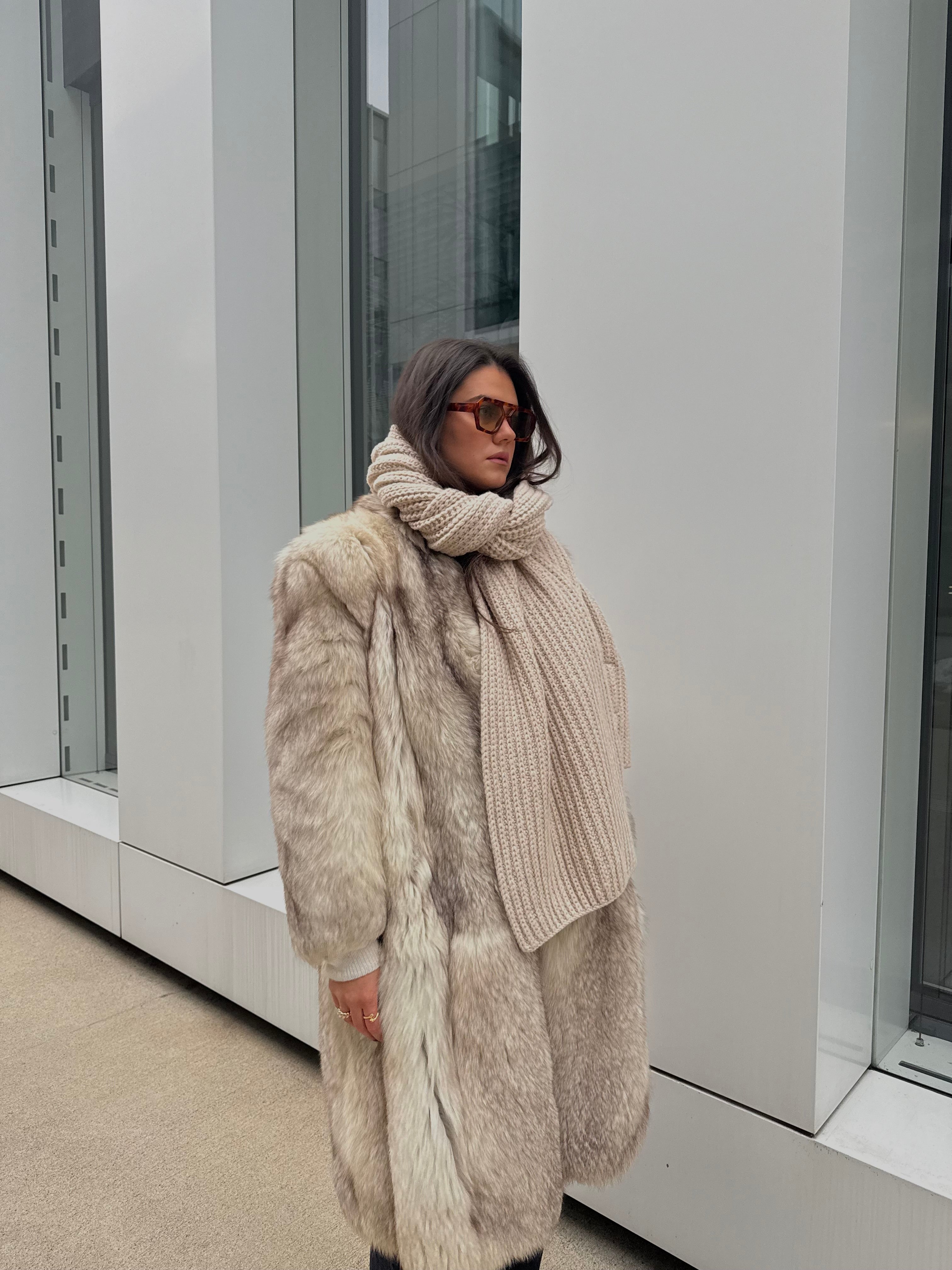 100% Merino Vilnos Šalikas Smėlio