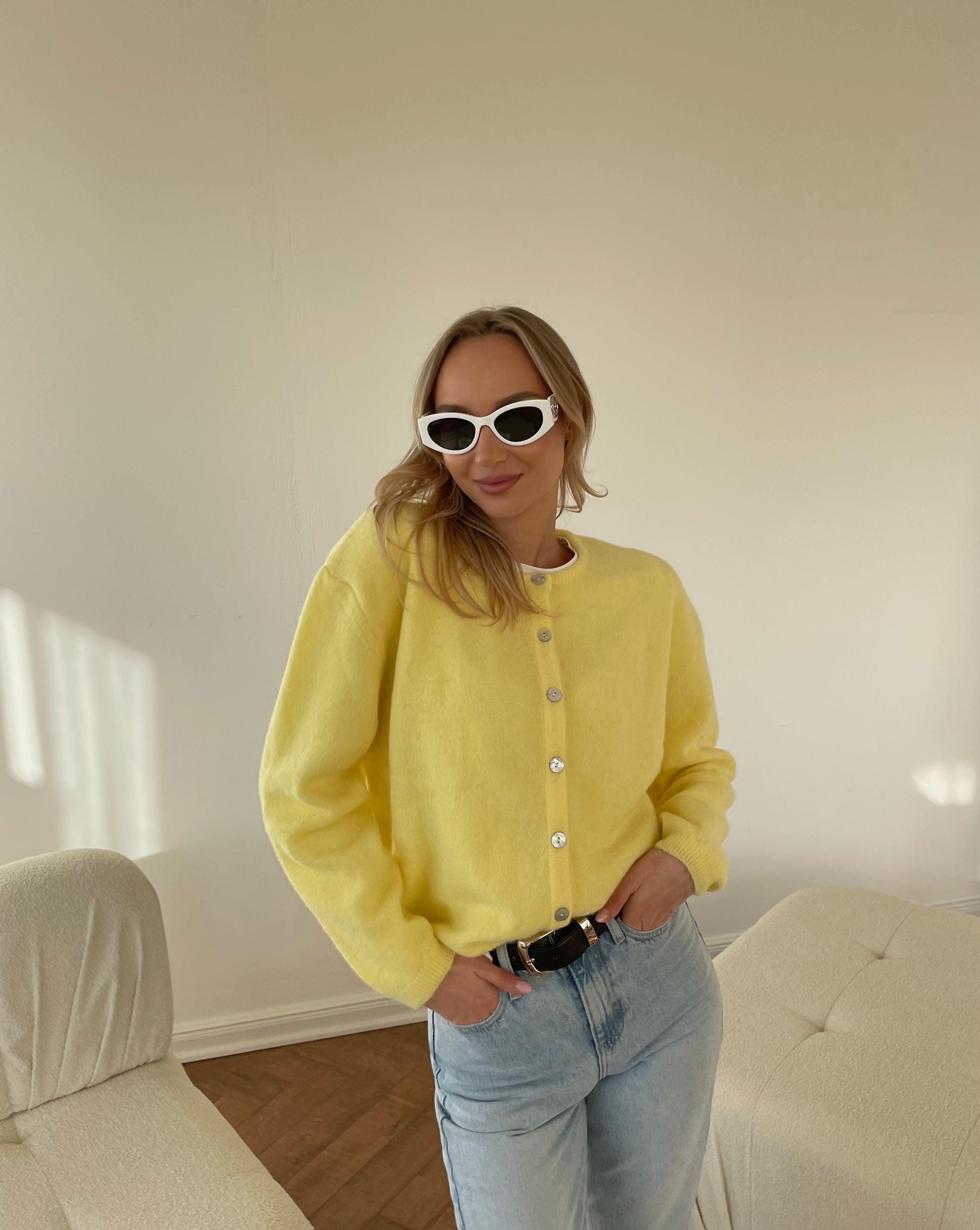 FLUFFY Alpakos Kardiganas su Sagomis