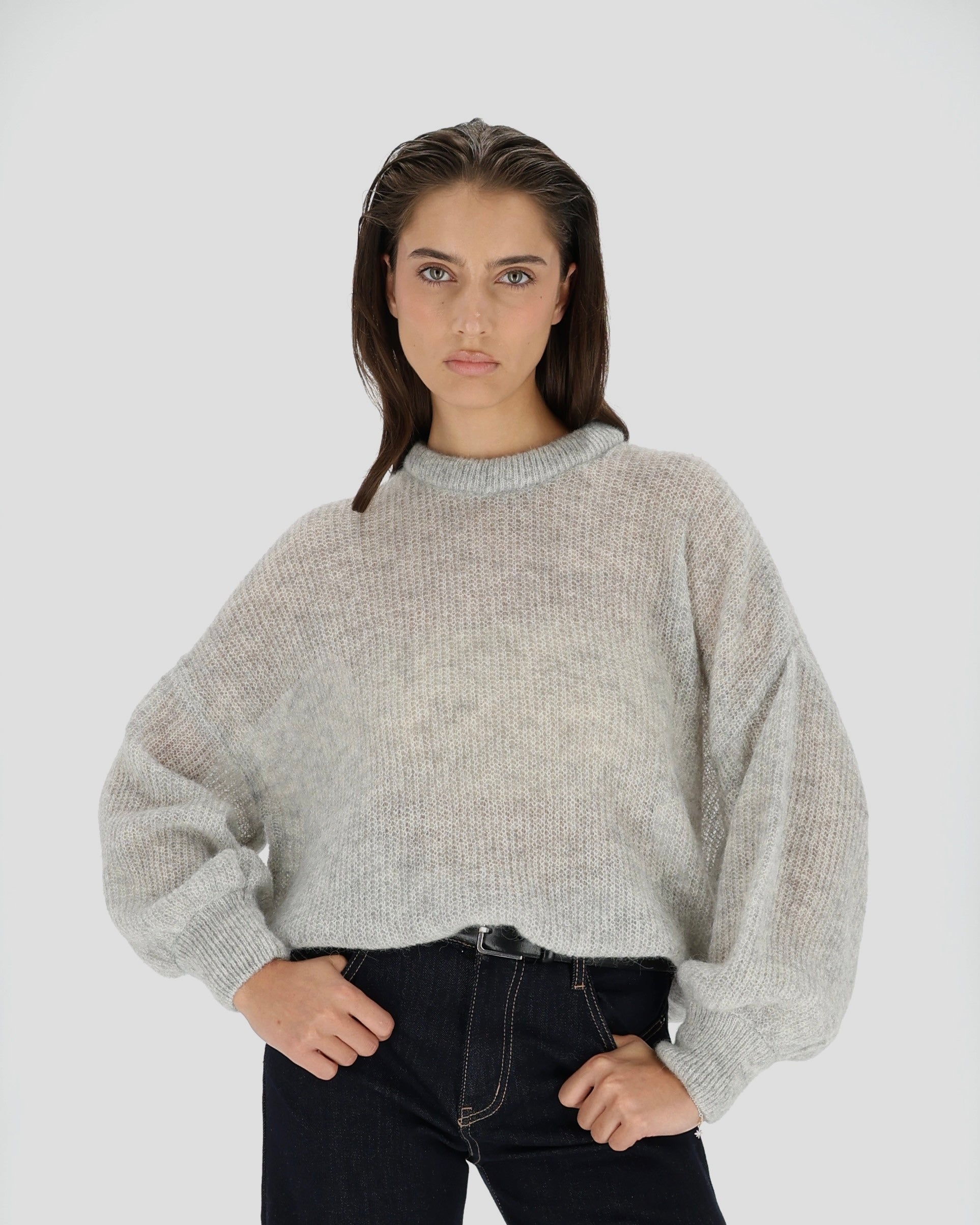 SPECIAL Alpakos ir Merino Vilnos Megztinis Šviesiai Pilka