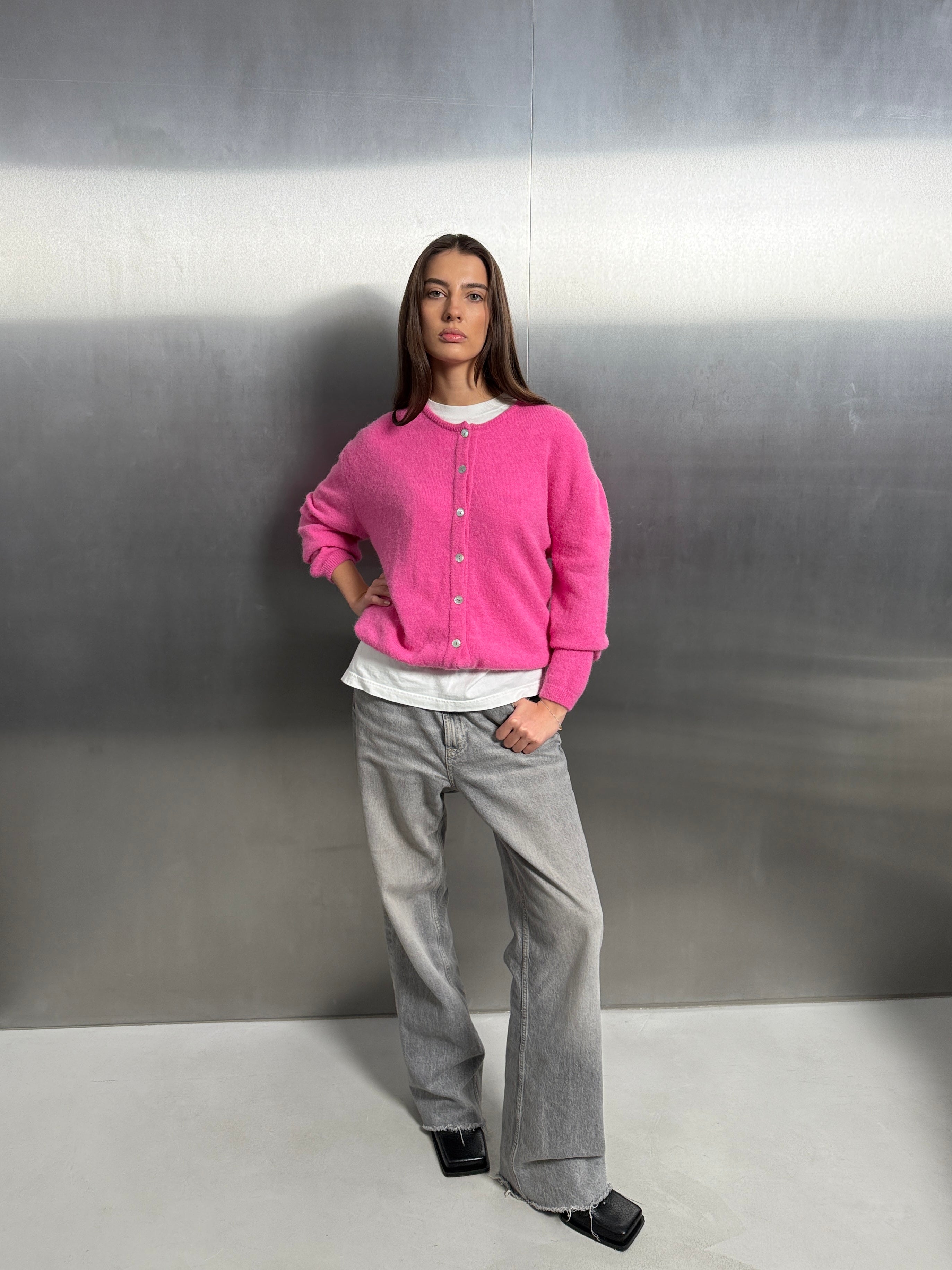 FLUFFY Alpakos Kardiganas su Sagomis