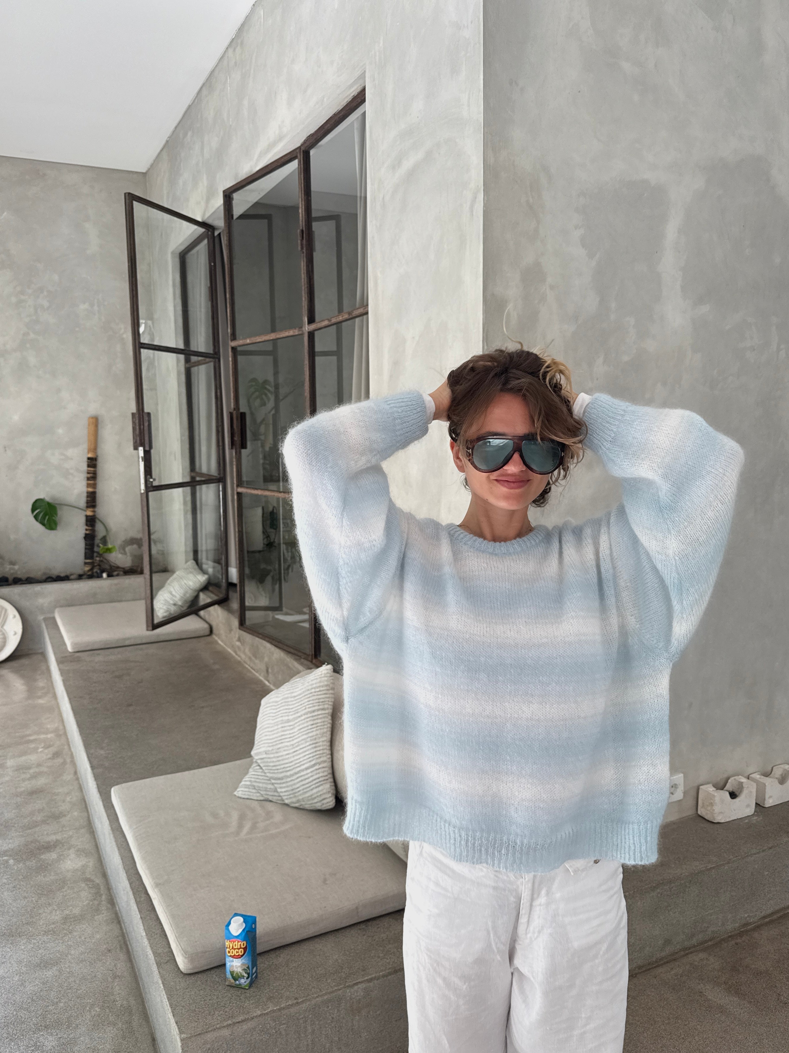 SOFT ROME Moheros ir Merino Vilnos Megztinis