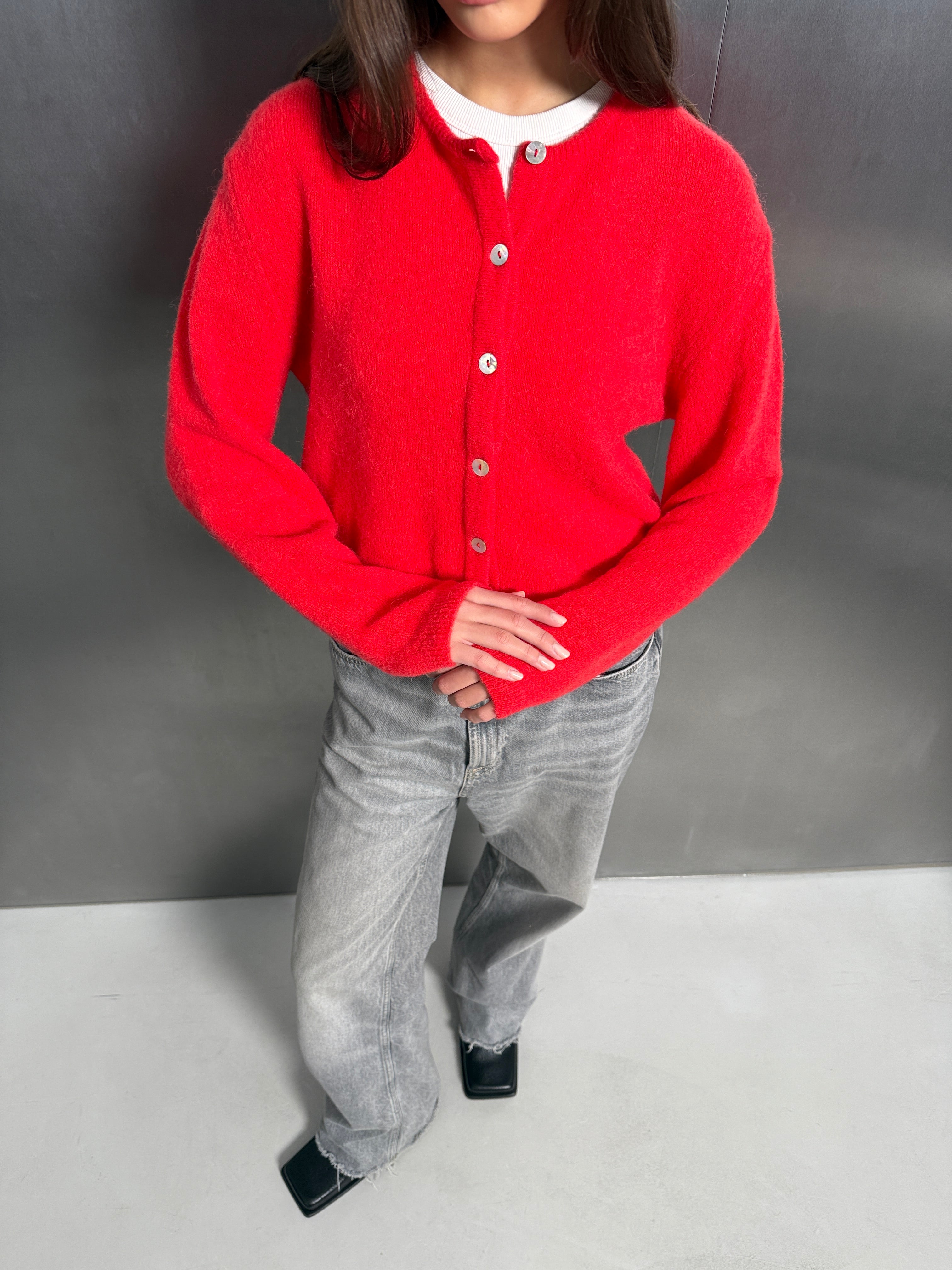 FLUFFY Alpakos Kardiganas su Sagomis