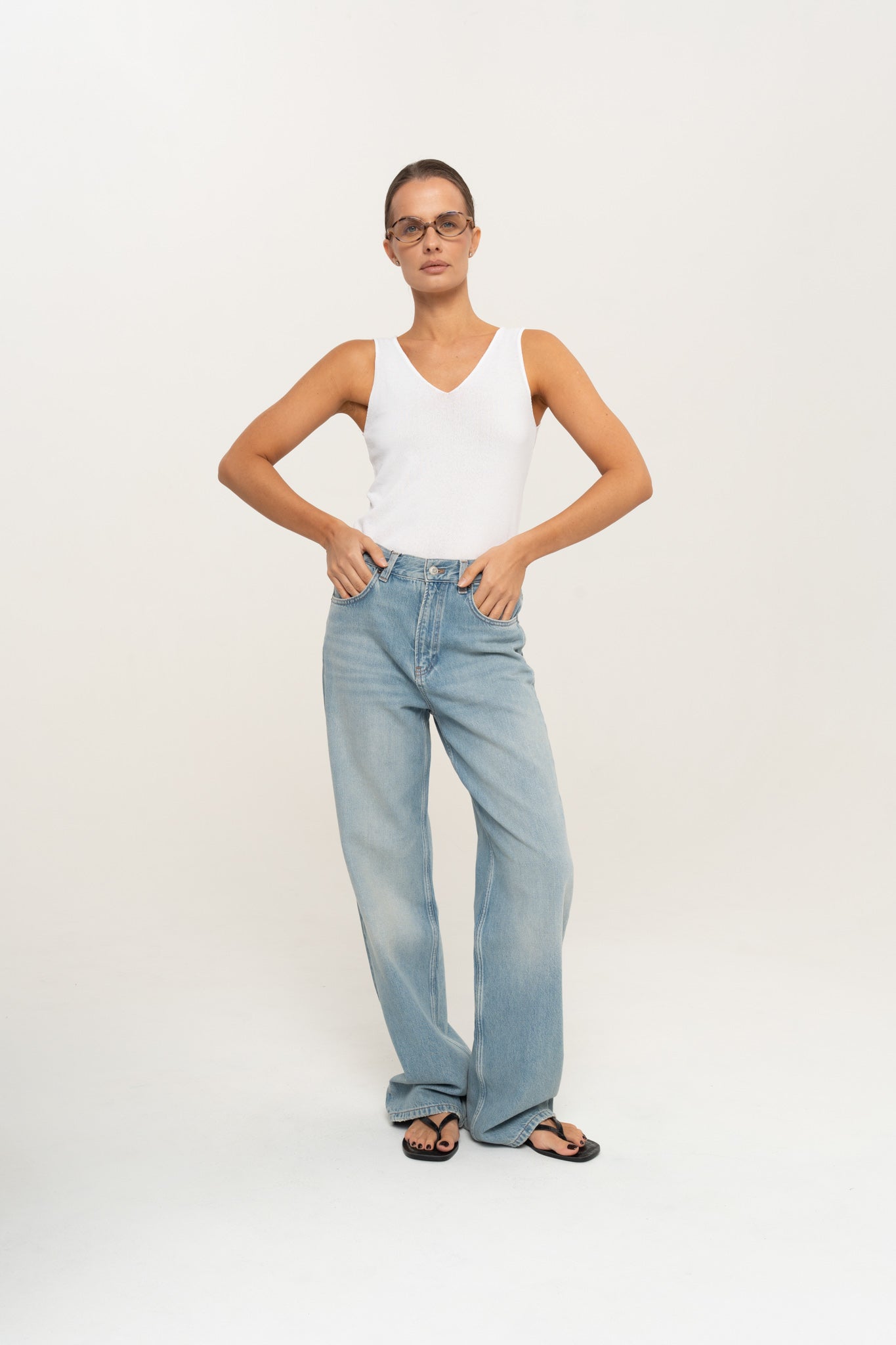 BARI Viskozės Palaidinė Balta