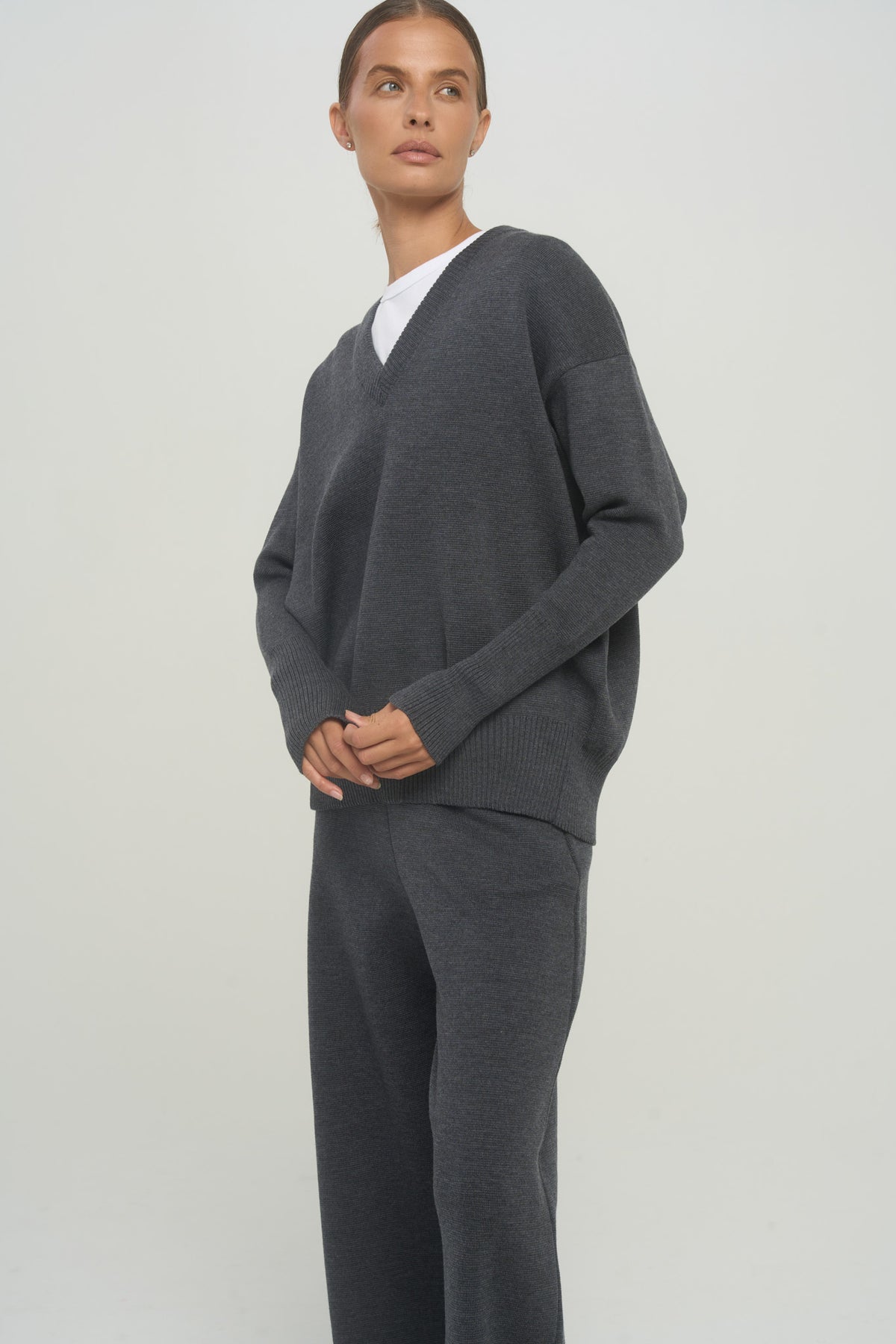 GENEVA Megztos 100% Merino Vilnos Kelnės