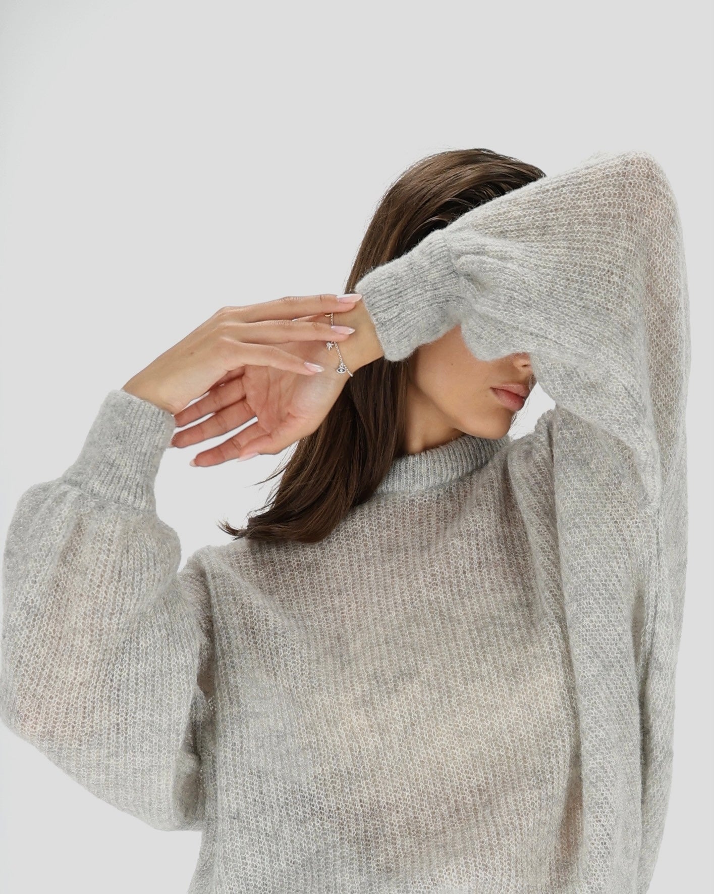 SPECIAL Alpakos ir Merino Vilnos Megztinis Šviesiai Pilka