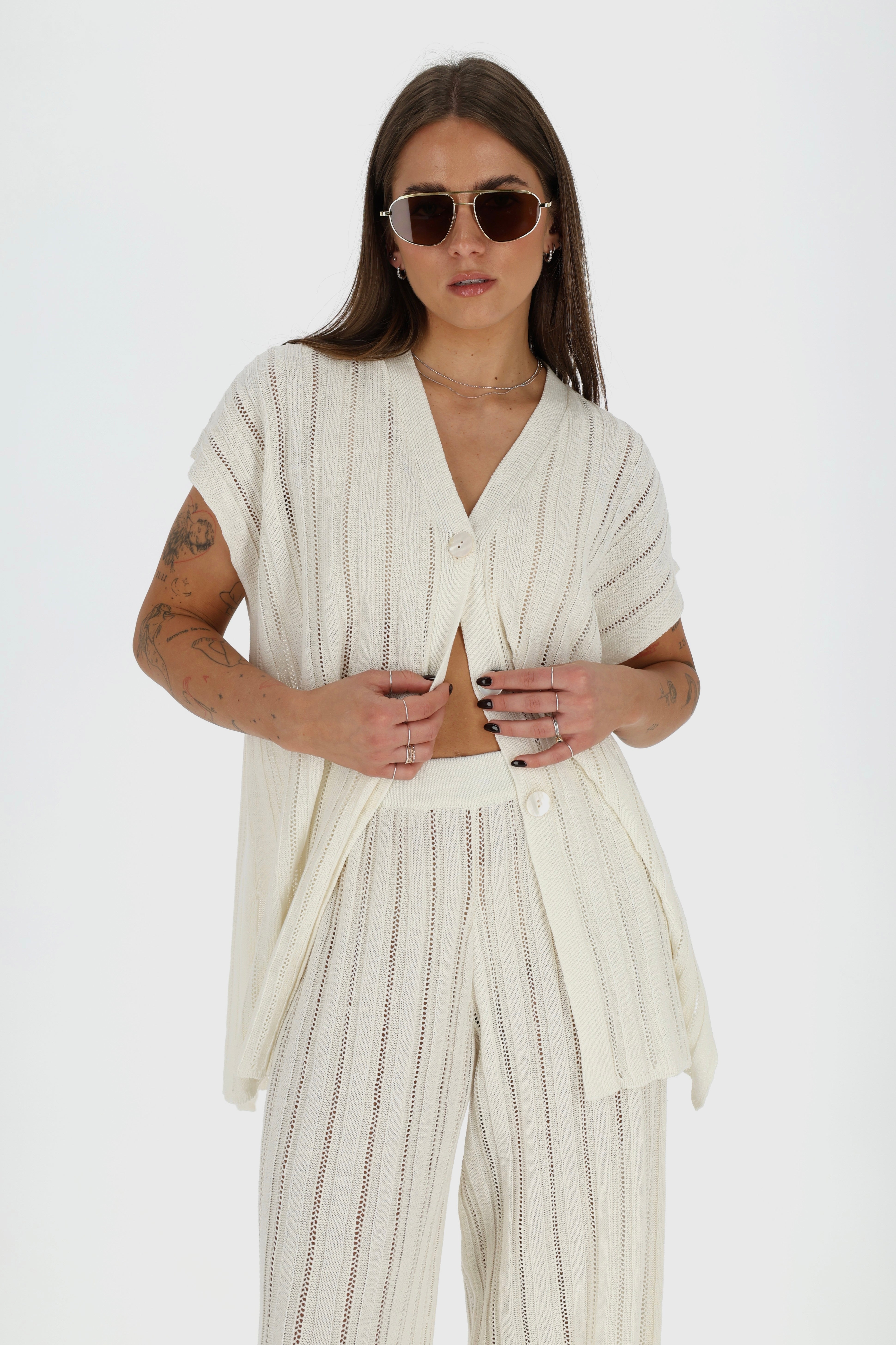 CAPRI Knitted Linen and Cotton Vest