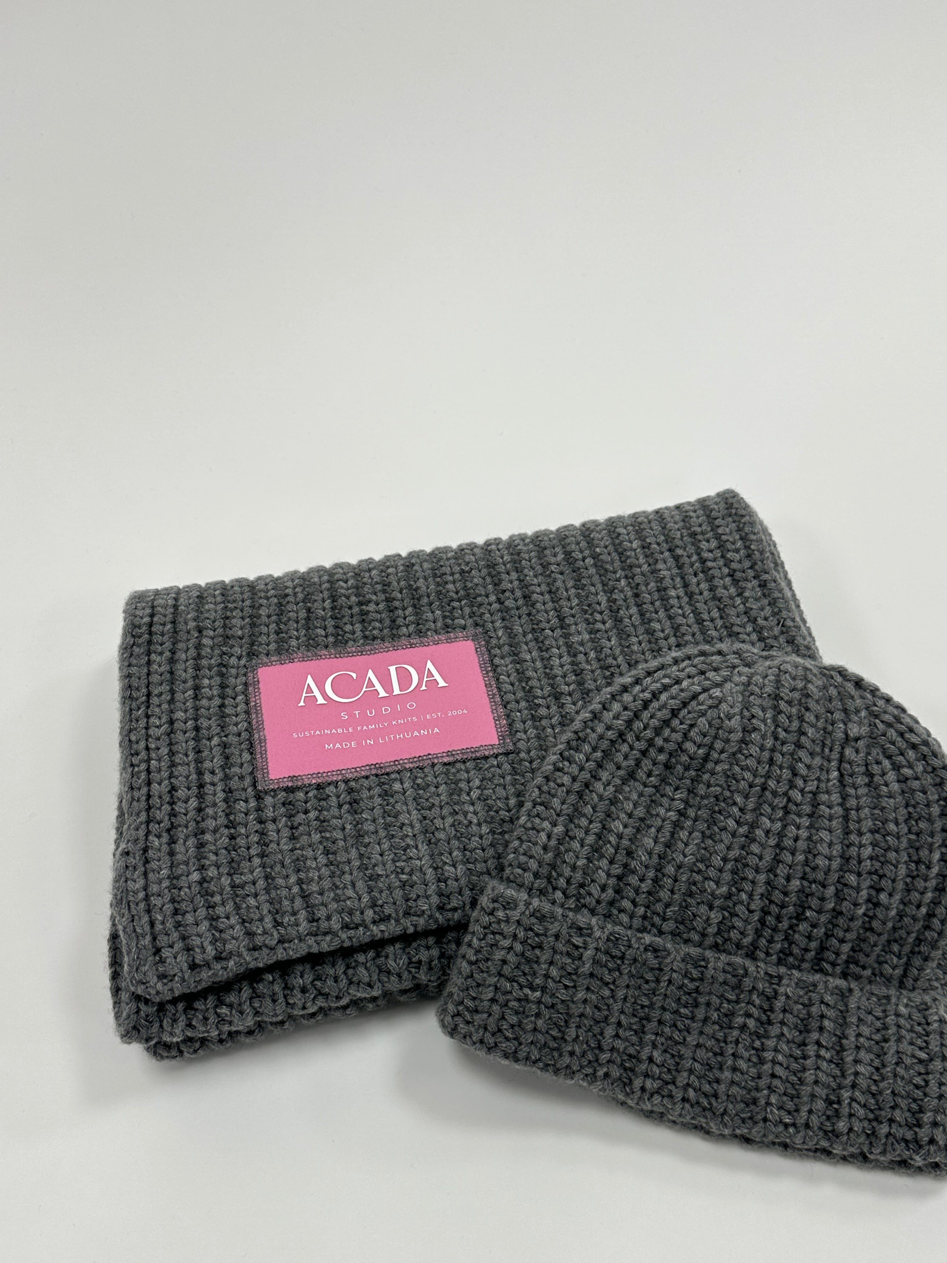 100% Merino Vilnos Šalikas Šviesiai Pilka