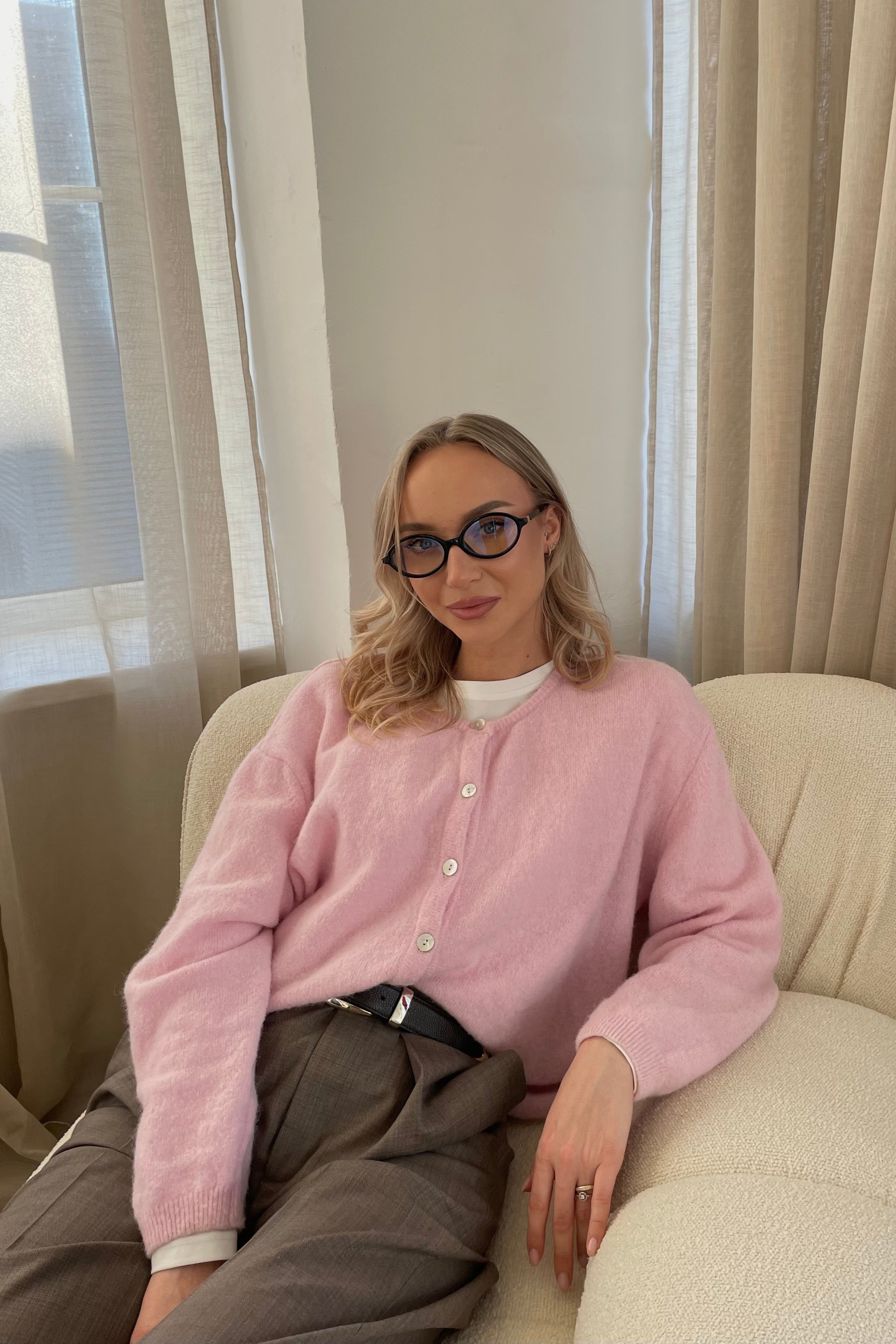 FLUFFY Alpakos Kardiganas su Sagomis