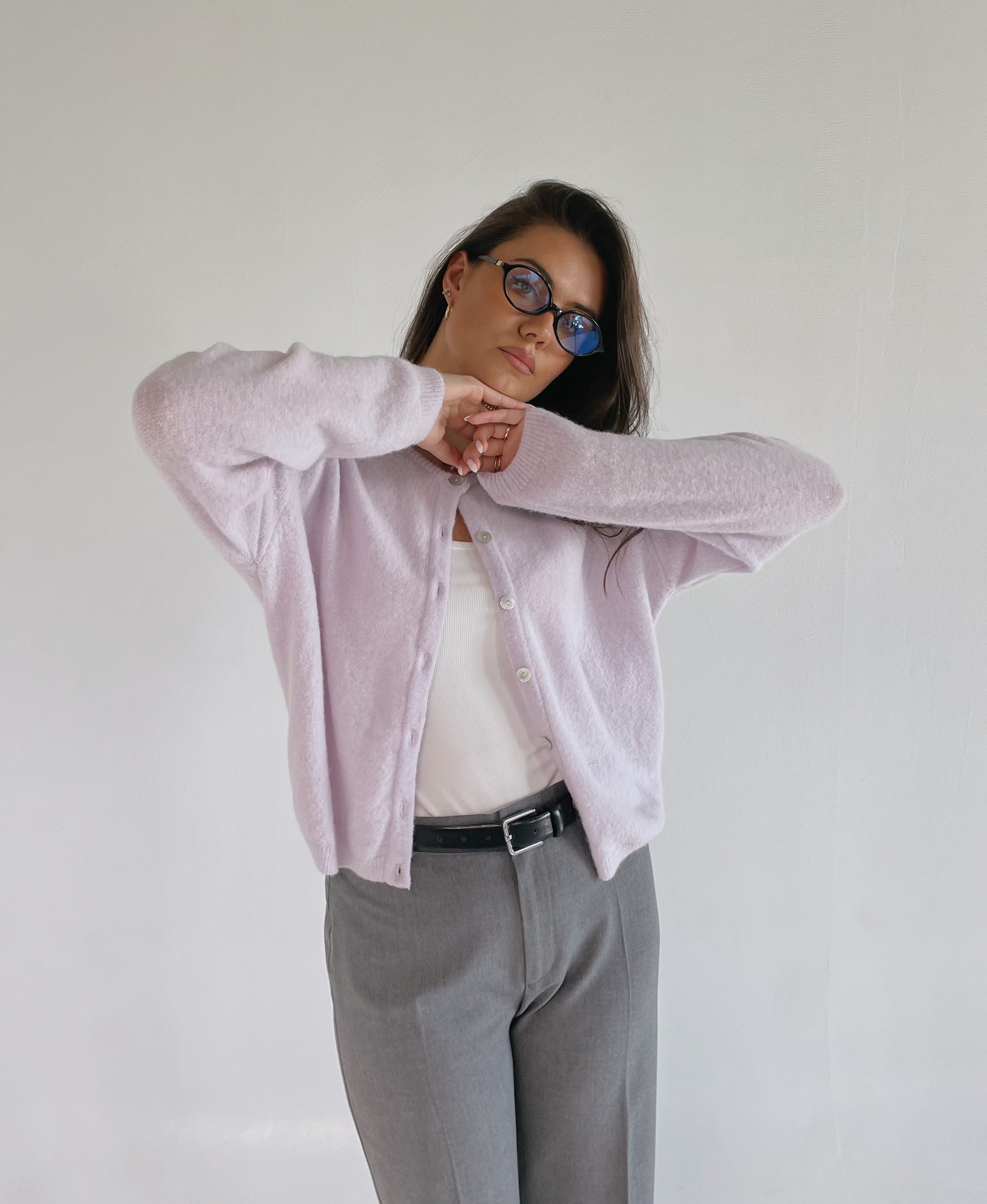 FLUFFY Alpakos Kardiganas su Sagomis