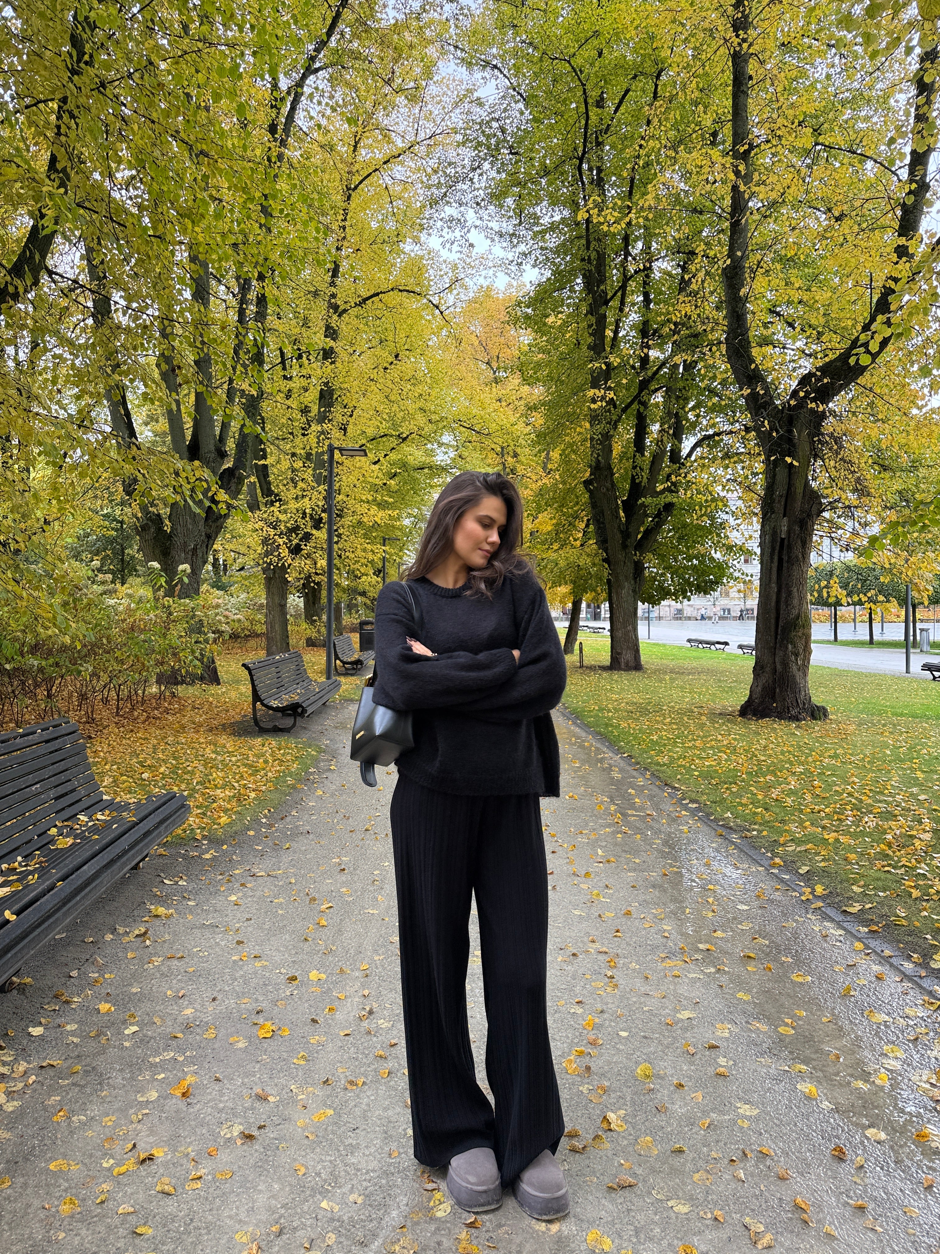 Copenhagen Viscose Pants and Soft Rome Mohair Sweater Two-Piece Suit