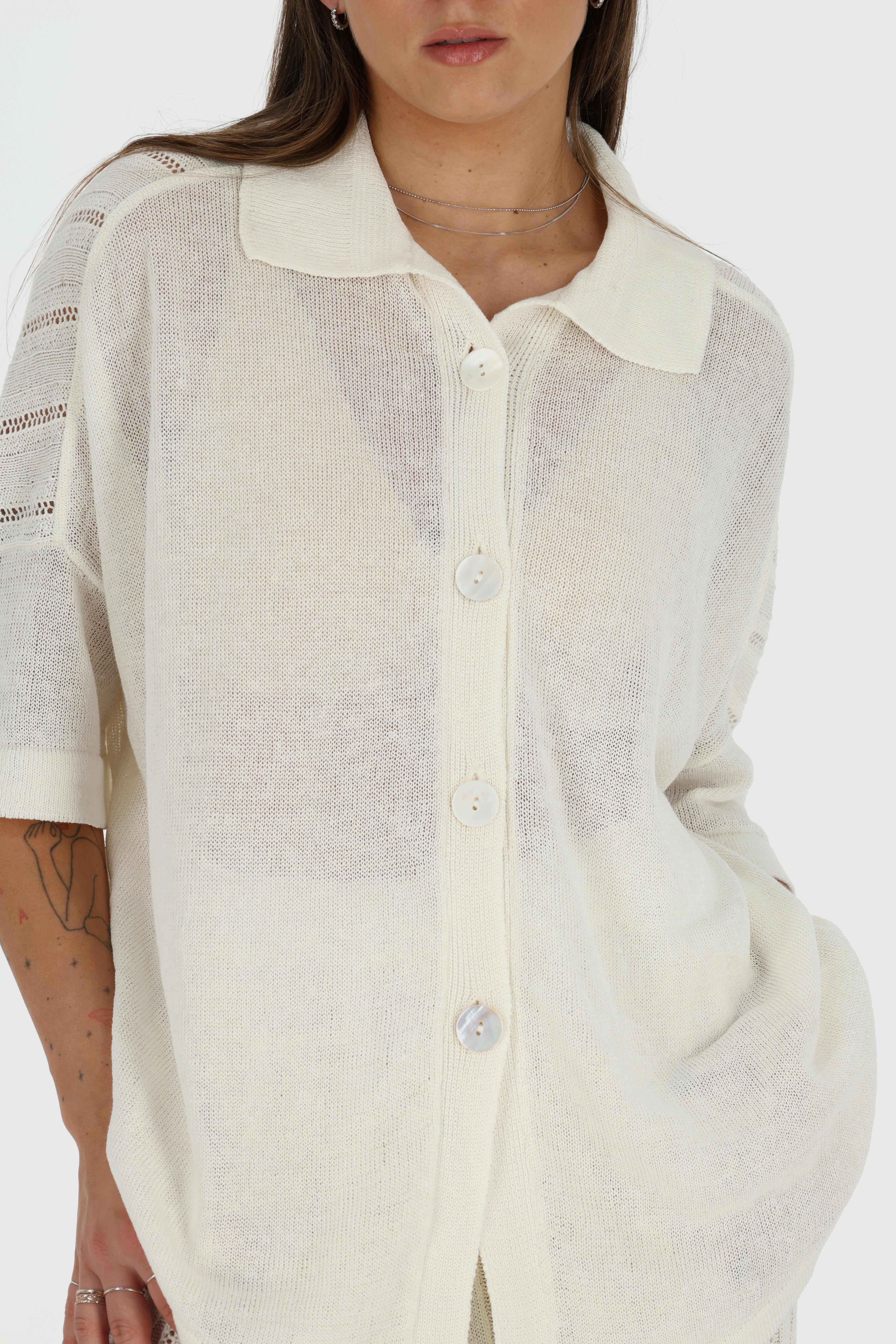 CAPRI Knitted Linen and Cotton Shirt