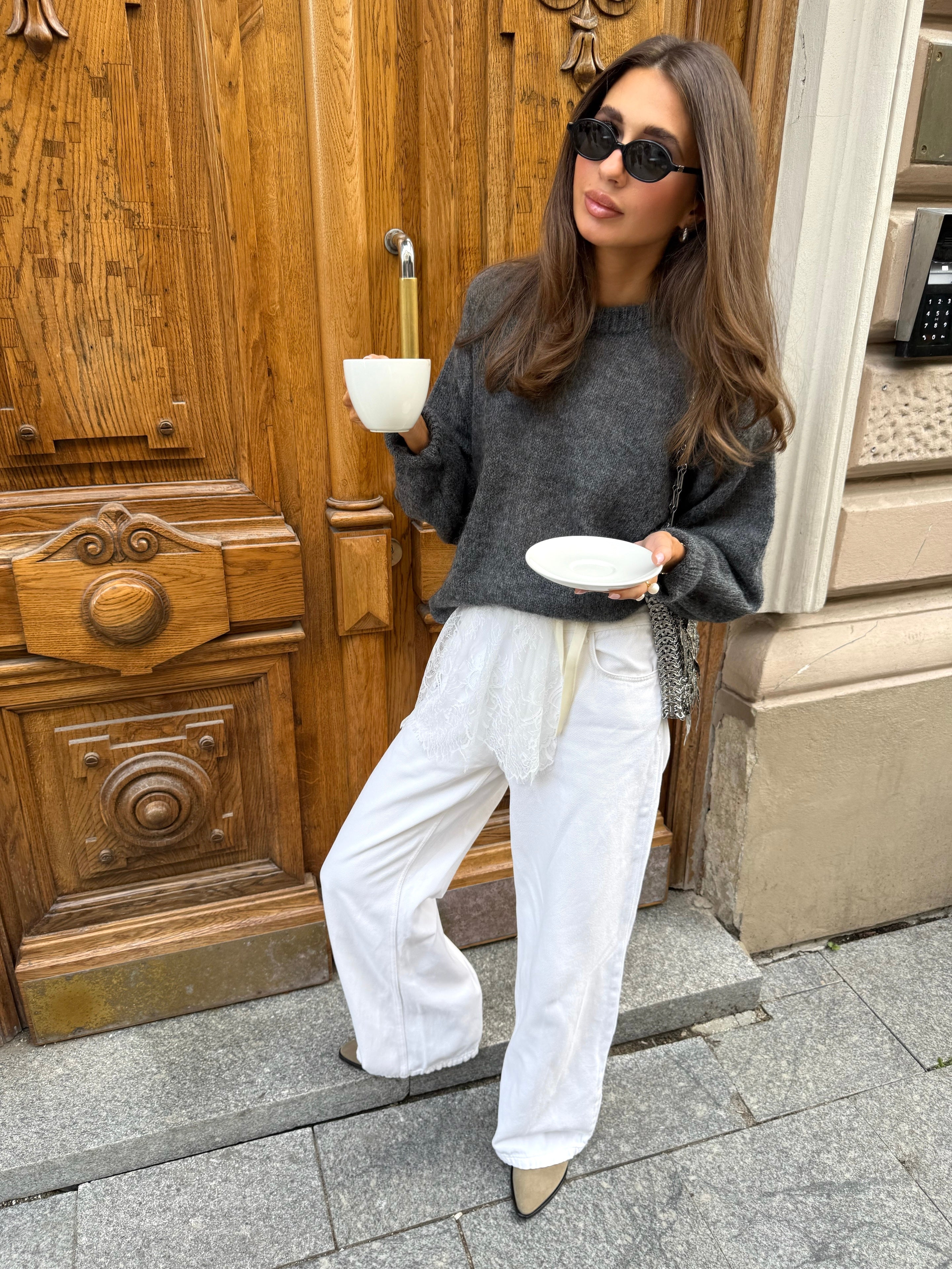 SOFT ROME Moheros ir Merino Vilnos Megztinis