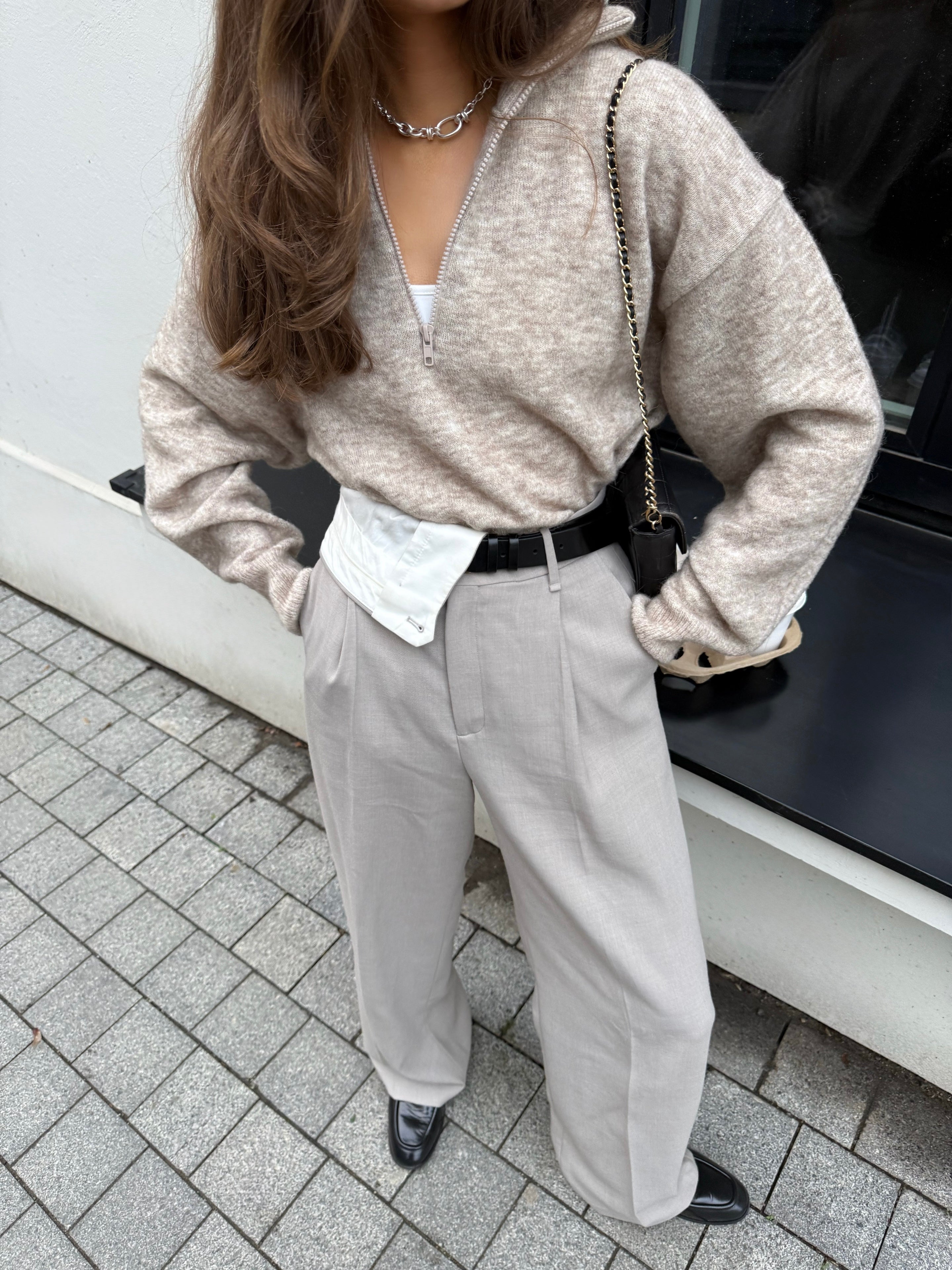 AMSTERDAM Alpakos Megztinis su Užtrauktuku