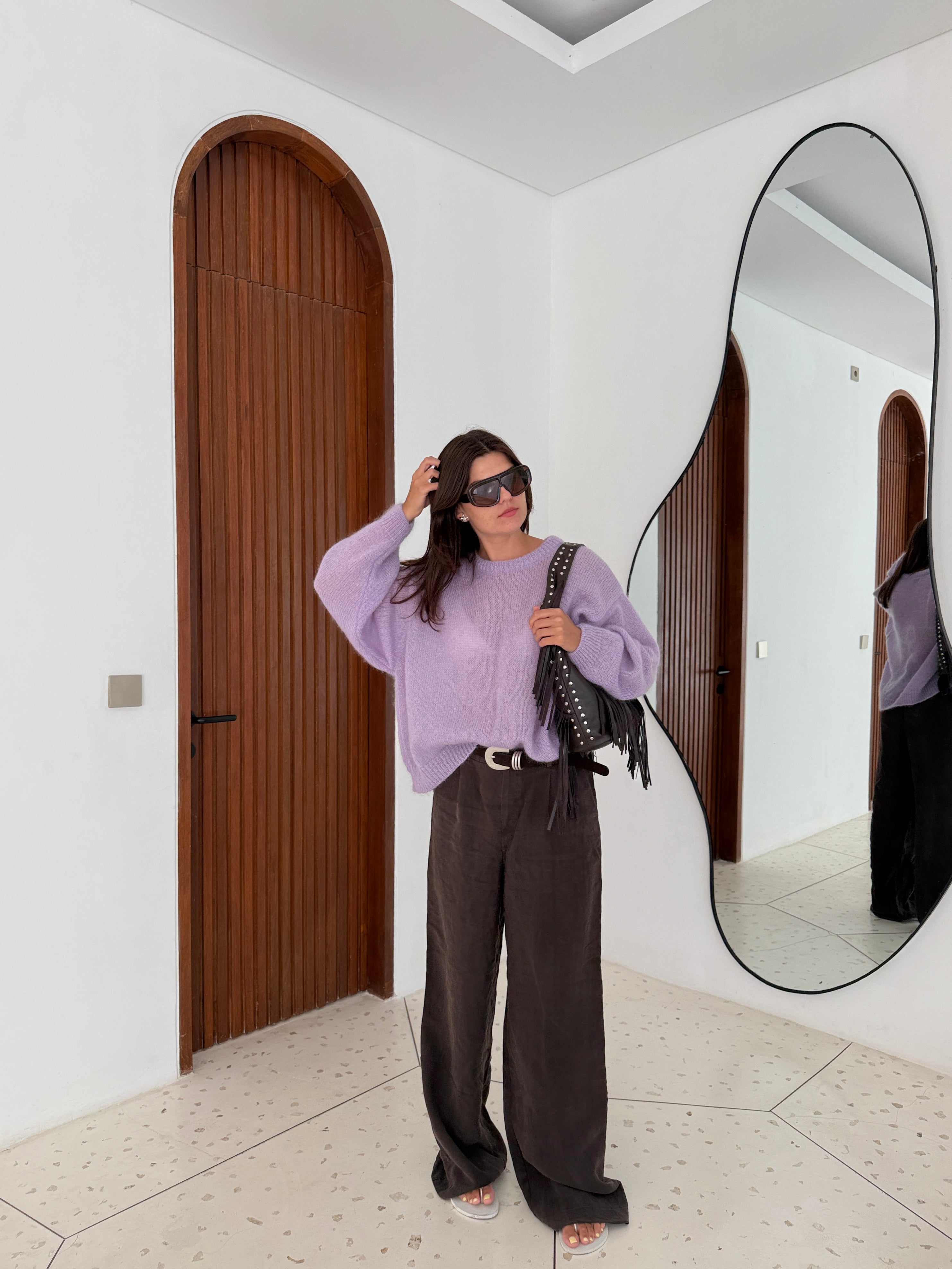 SOFT ROME Moheros ir Merino Vilnos Megztinis