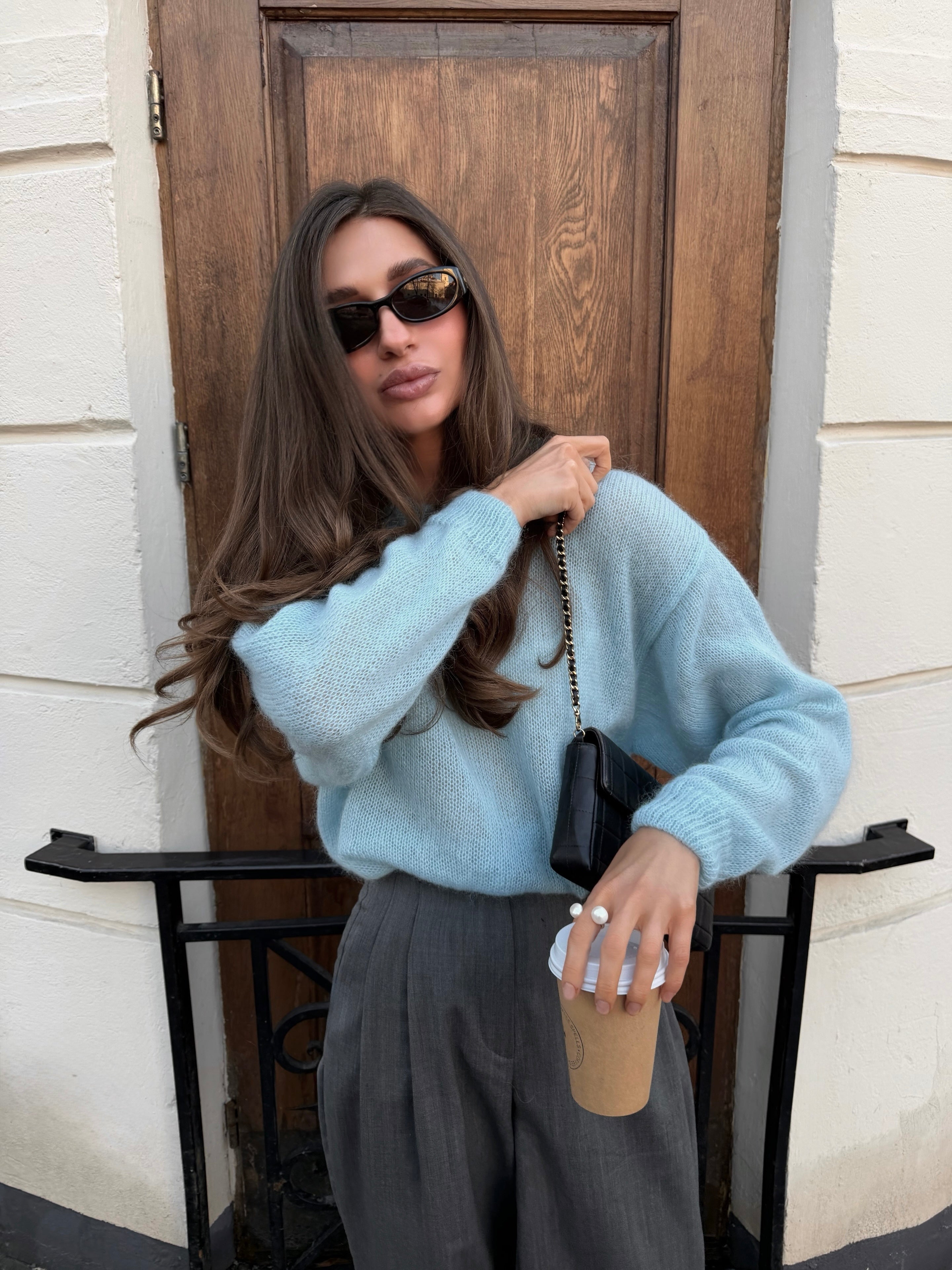 SOFT ROME Moheros ir Merino Vilnos Megztinis