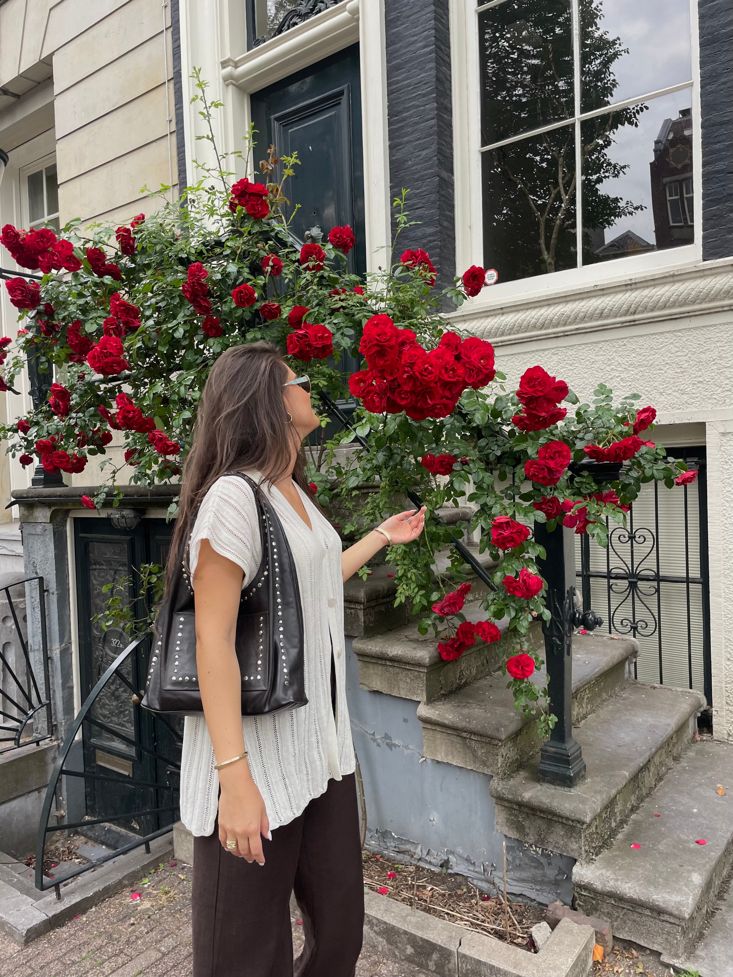 CAPRI Megztas Lino ir Medvilnės Šortų Dviejų Dalių Kostiumas