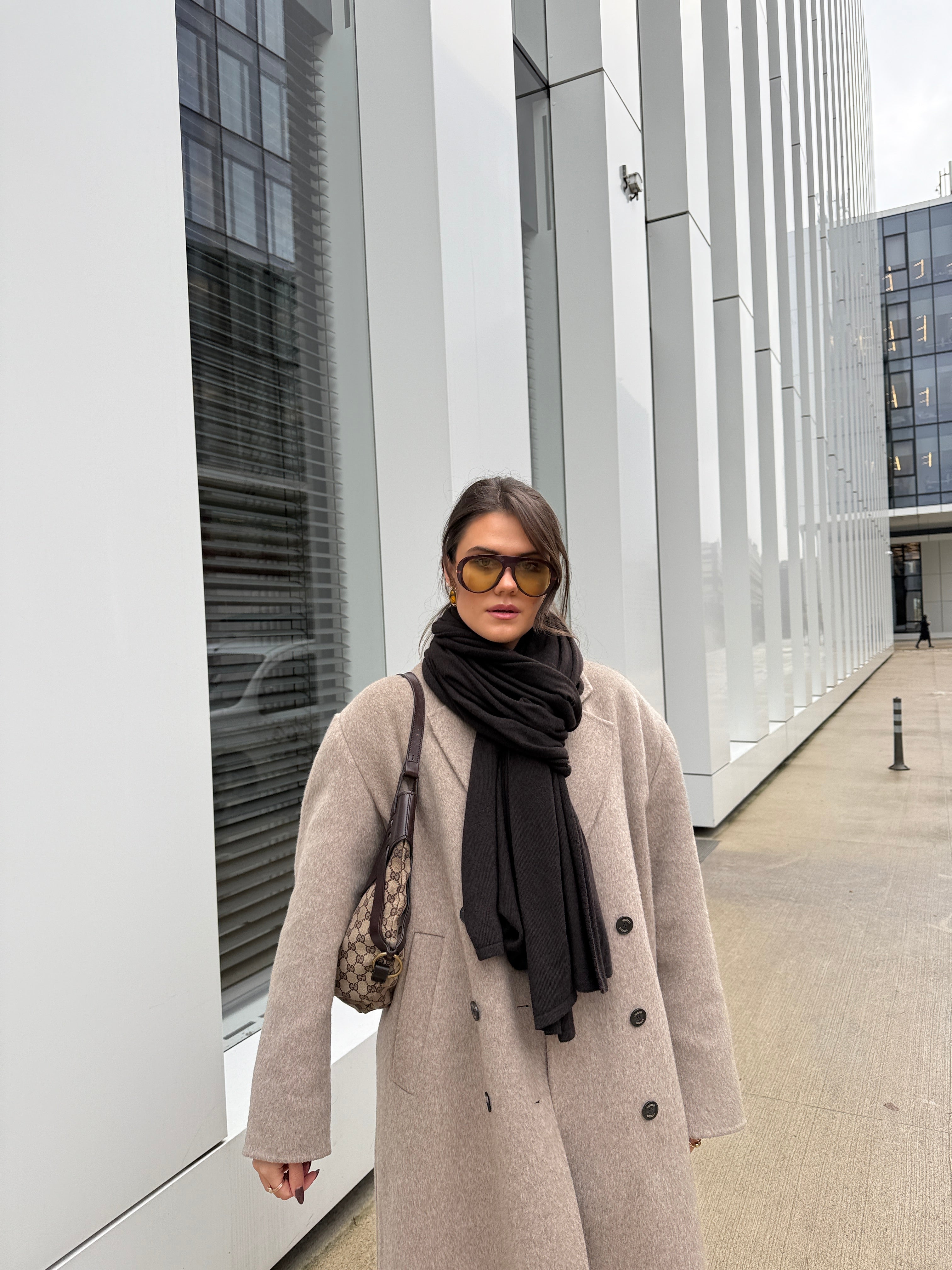 OSLO Merino Vilnos ir Kašmyro Riešinės Tamsiai Ruda