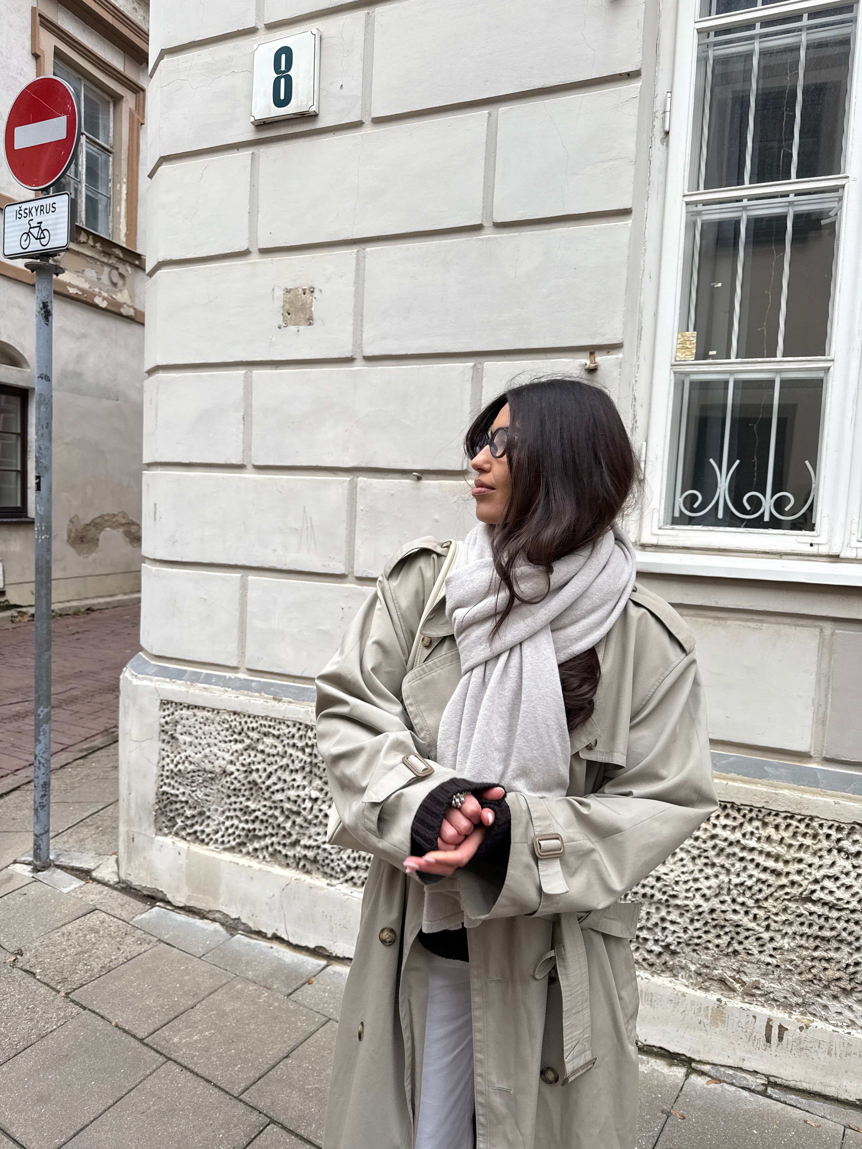 OSLO Merino Vilnos ir Kašmyro Šaliko ir Kepurės Rinkinys Kreminė