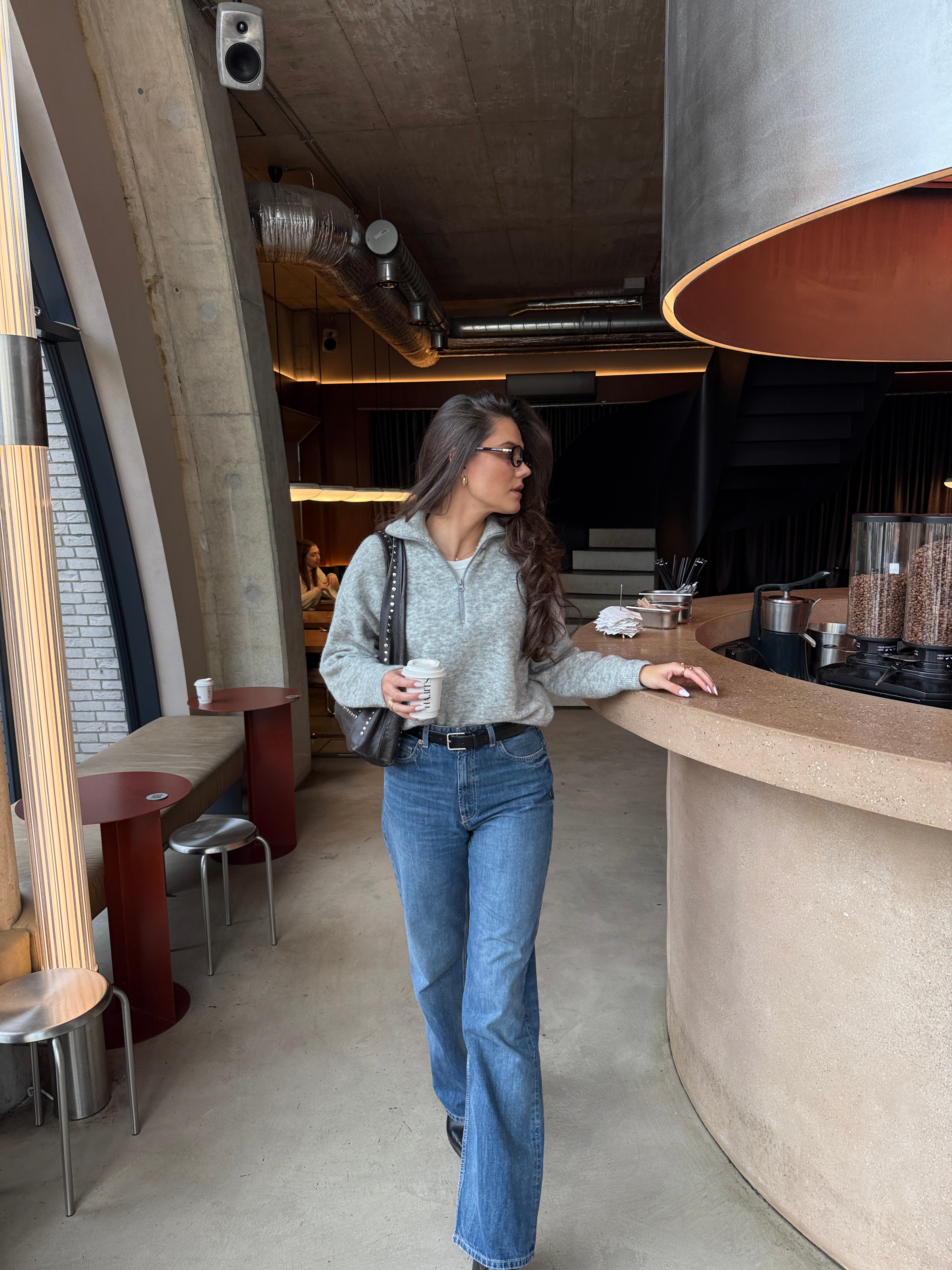 AMSTERDAM Alpakos Megztinis su Užtrauktuku