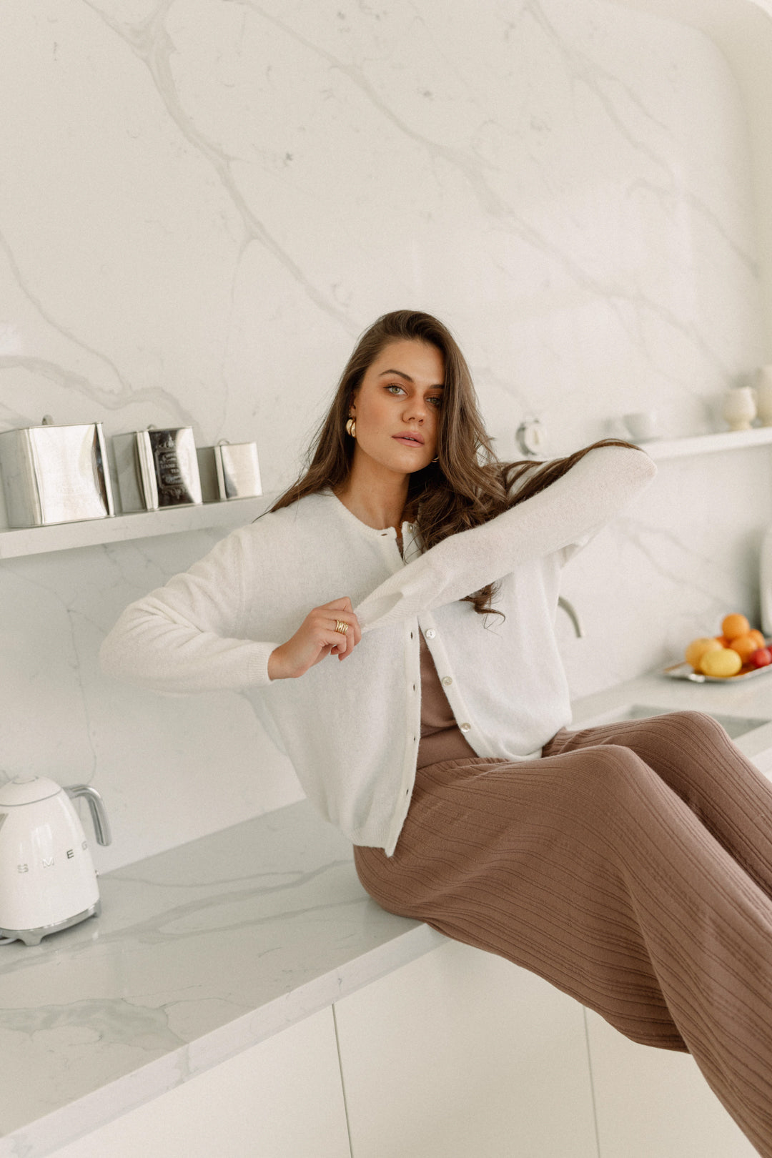 FLUFFY Alpakos Kardiganas su Sagomis