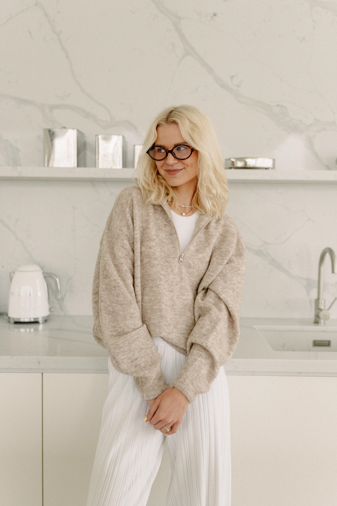 AMSTERDAM Alpakos Megztinis su Užtrauktuku