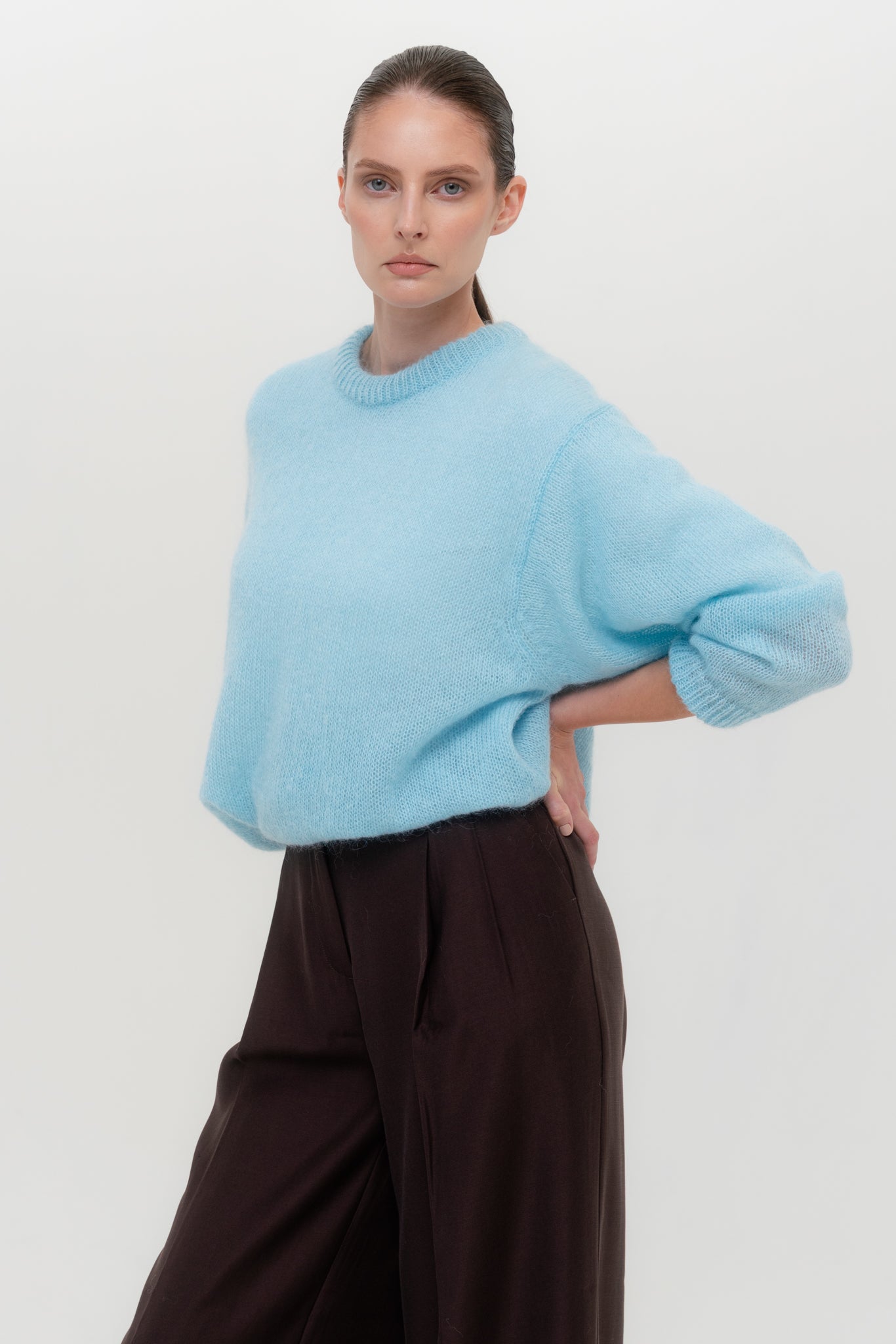 SOFT ROME Moheros ir Merino Vilnos Megztinis