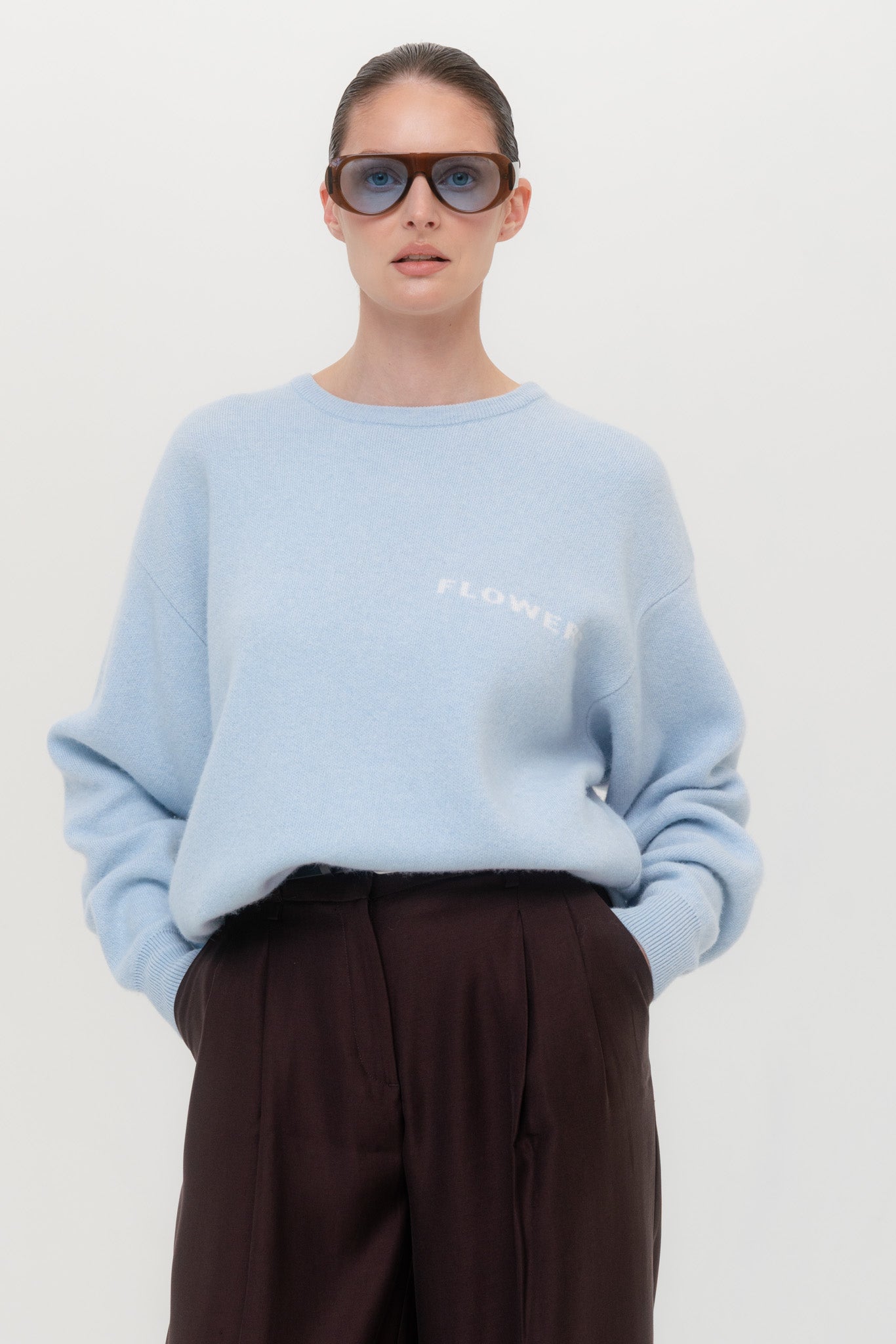 FLOWER Kašmyro ir Merino Vilnos Megztinis