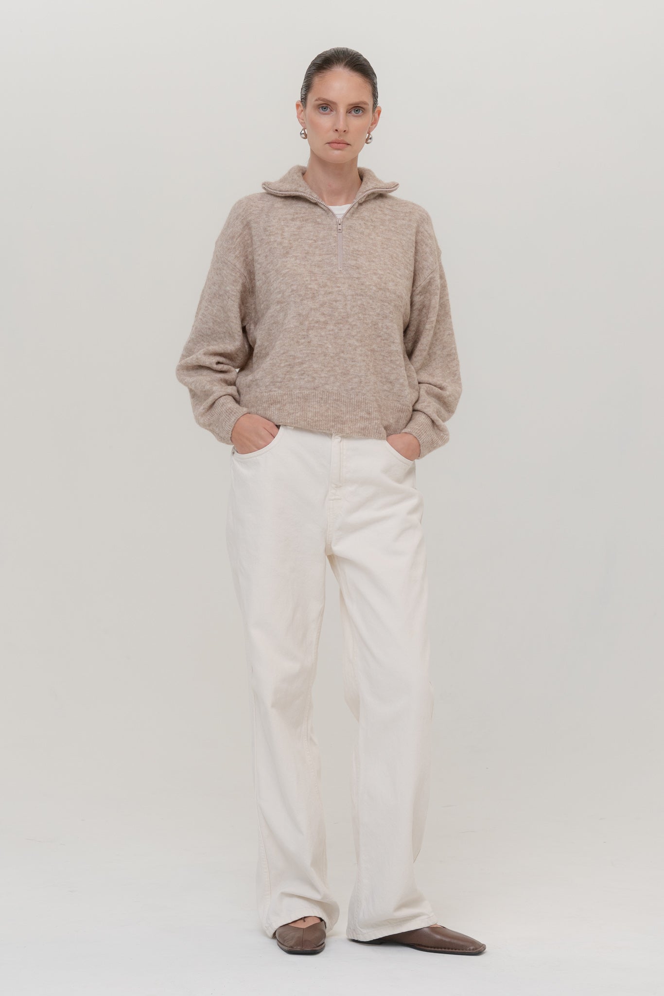 AMSTERDAM Alpakos Megztinis su Užtrauktuku