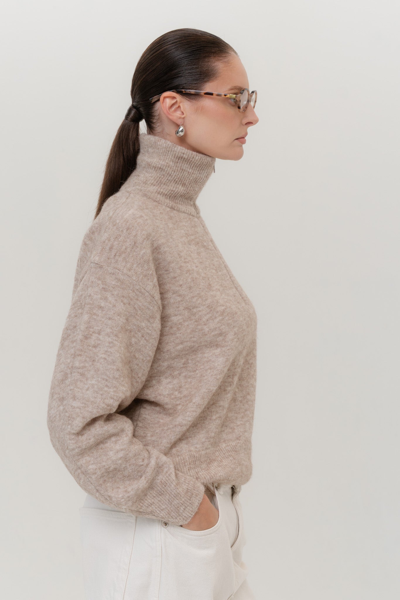 AMSTERDAM Alpakos Megztinis su Užtrauktuku