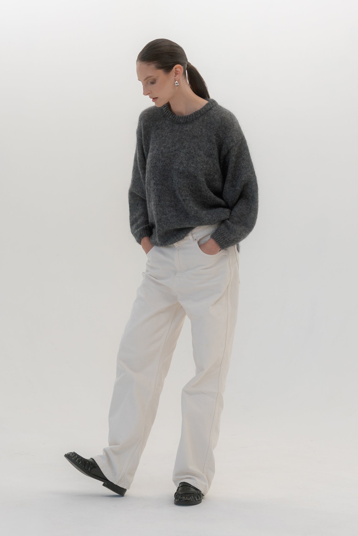 SOFT ROME Moheros ir Merino Vilnos Megztinis