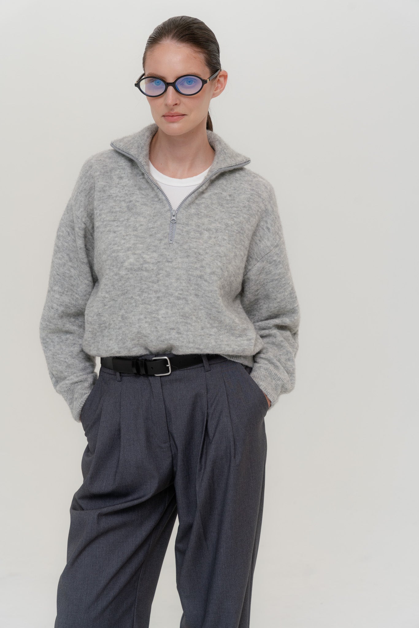 AMSTERDAM Alpakos Megztinis su Užtrauktuku