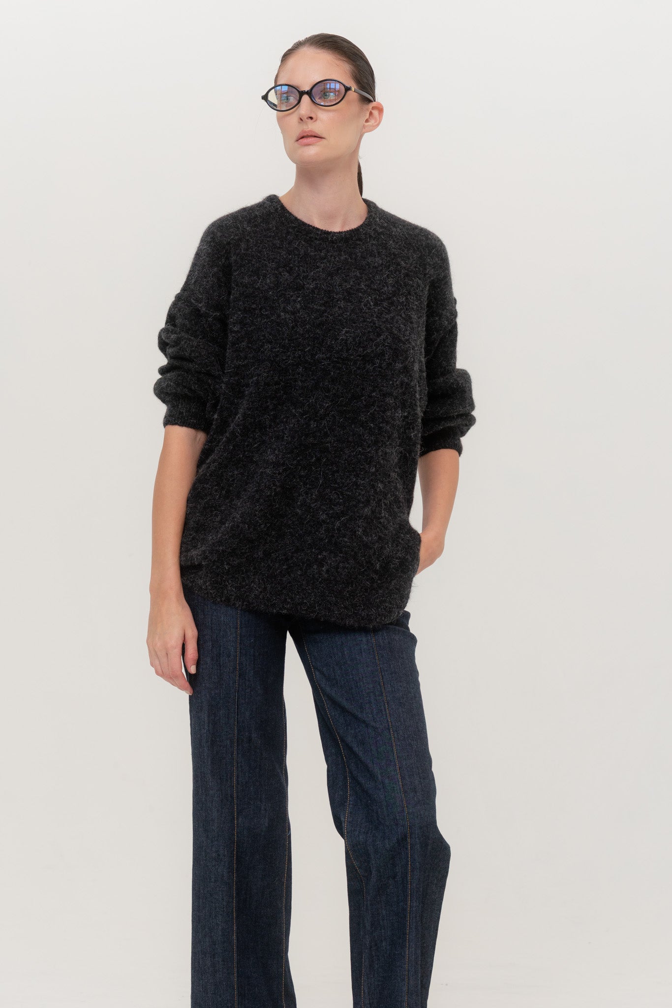 FLUFFY Alpakos ir Merino vilnos Megztinis