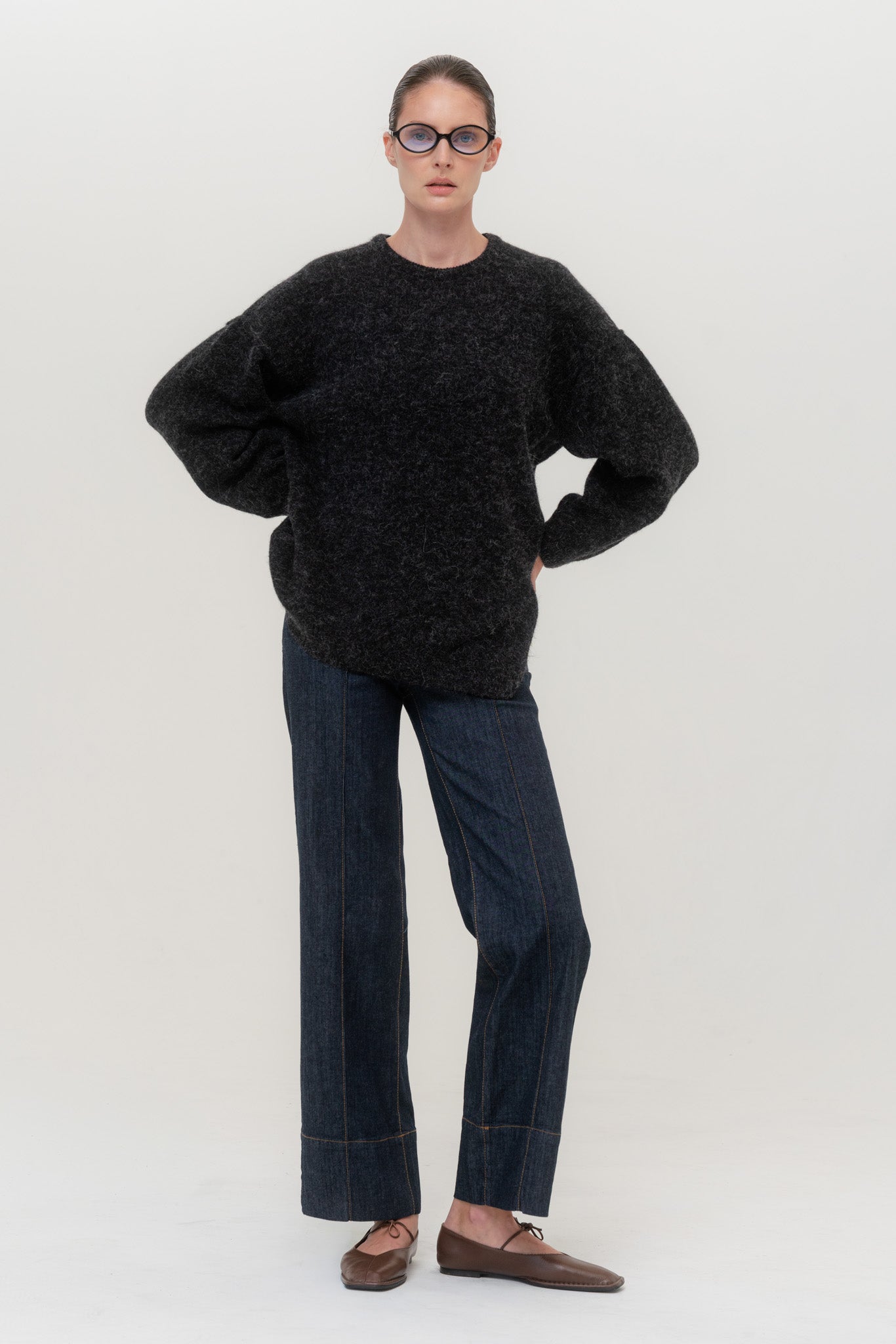 FLUFFY Alpakos ir Merino vilnos Megztinis