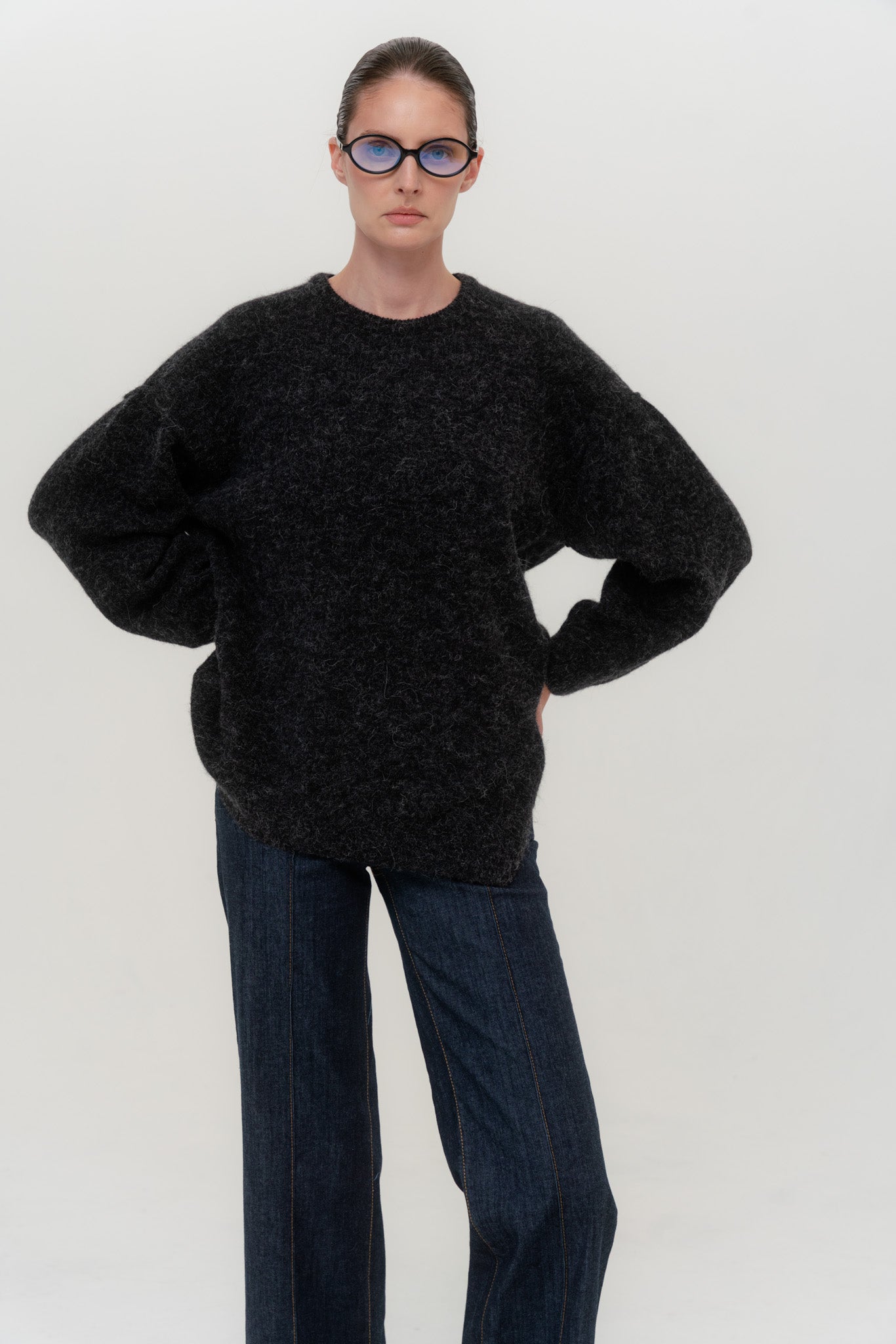 FLUFFY Alpakos ir Merino vilnos Megztinis